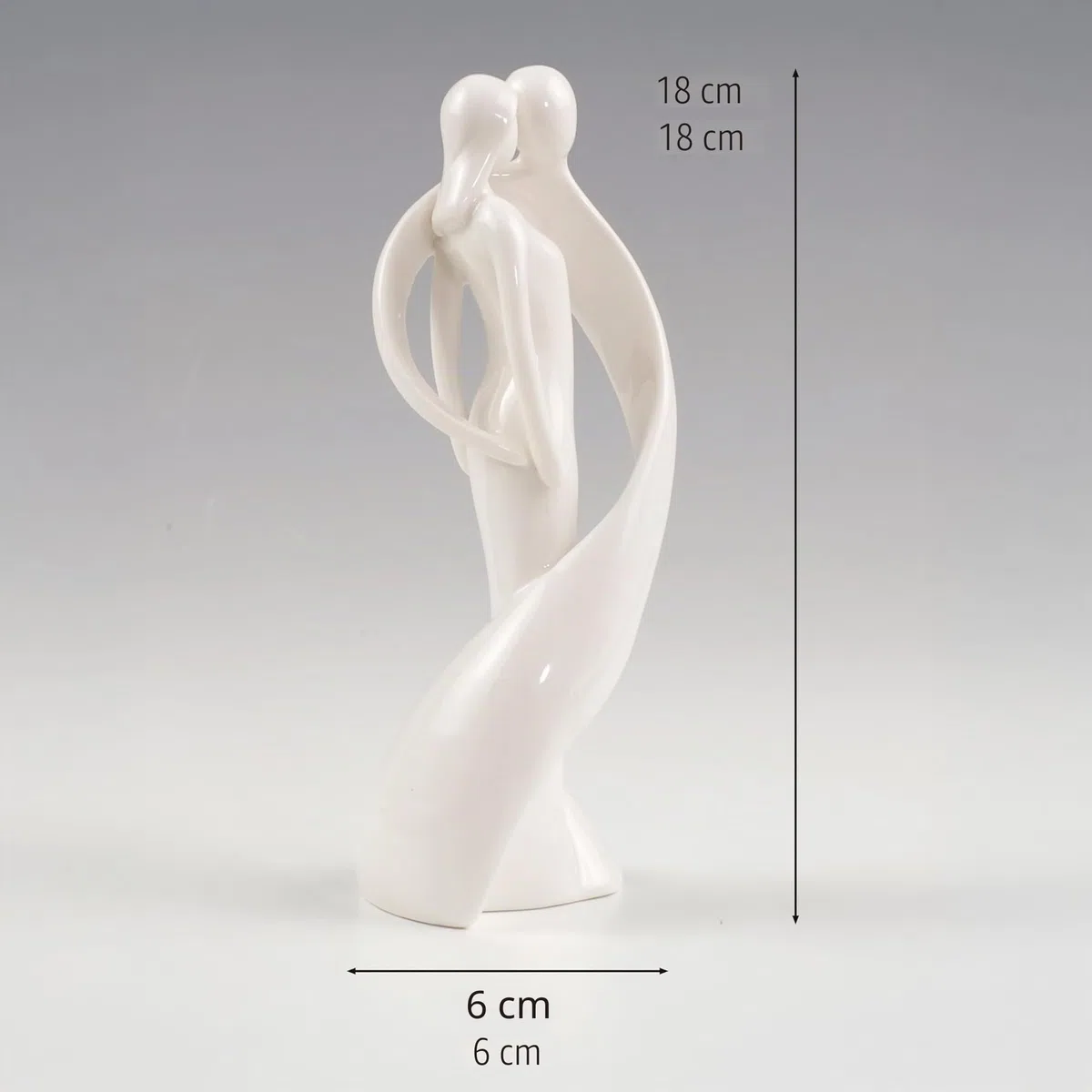 Mopec Y573 – Statuetta di Porcellana, Motivo sposi, Stile affusolato, Confezione da 1