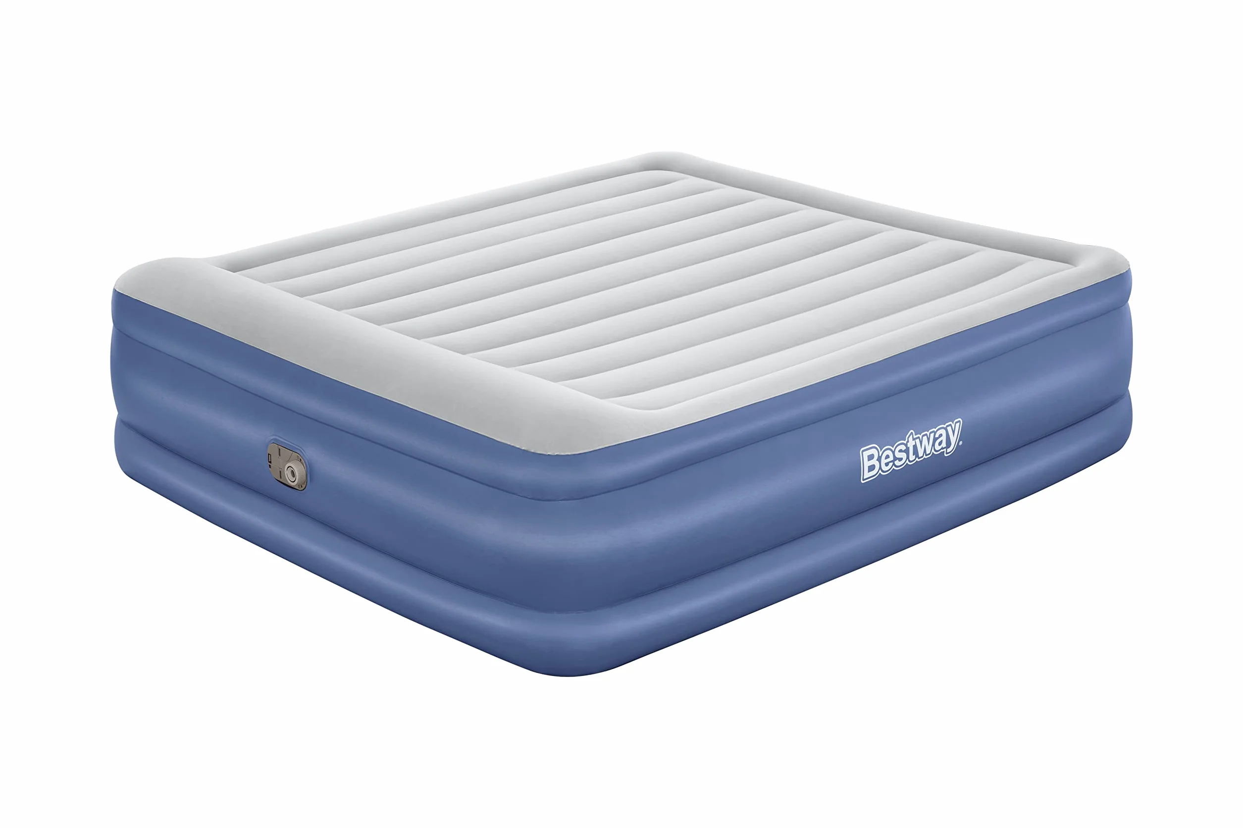 Bestway 80" x 76" x 22"/2.03m x 1.93m x 56 cm Tritech Air Mattress King Built-in AC Pump