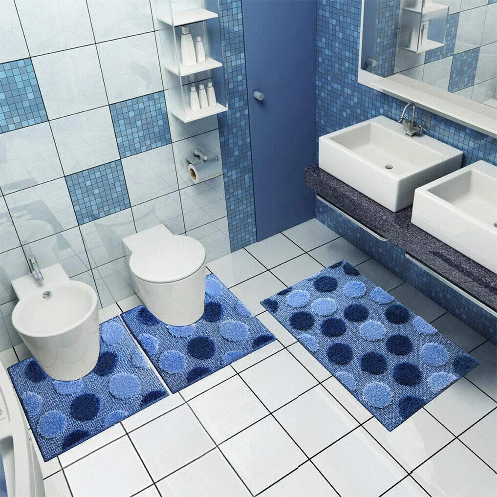 emmevi Tappeto Bagno Camera Antiscivolo Shaggy Moderno Scendi Doccia Assorbente MOD.iOS 50X110 Tortora