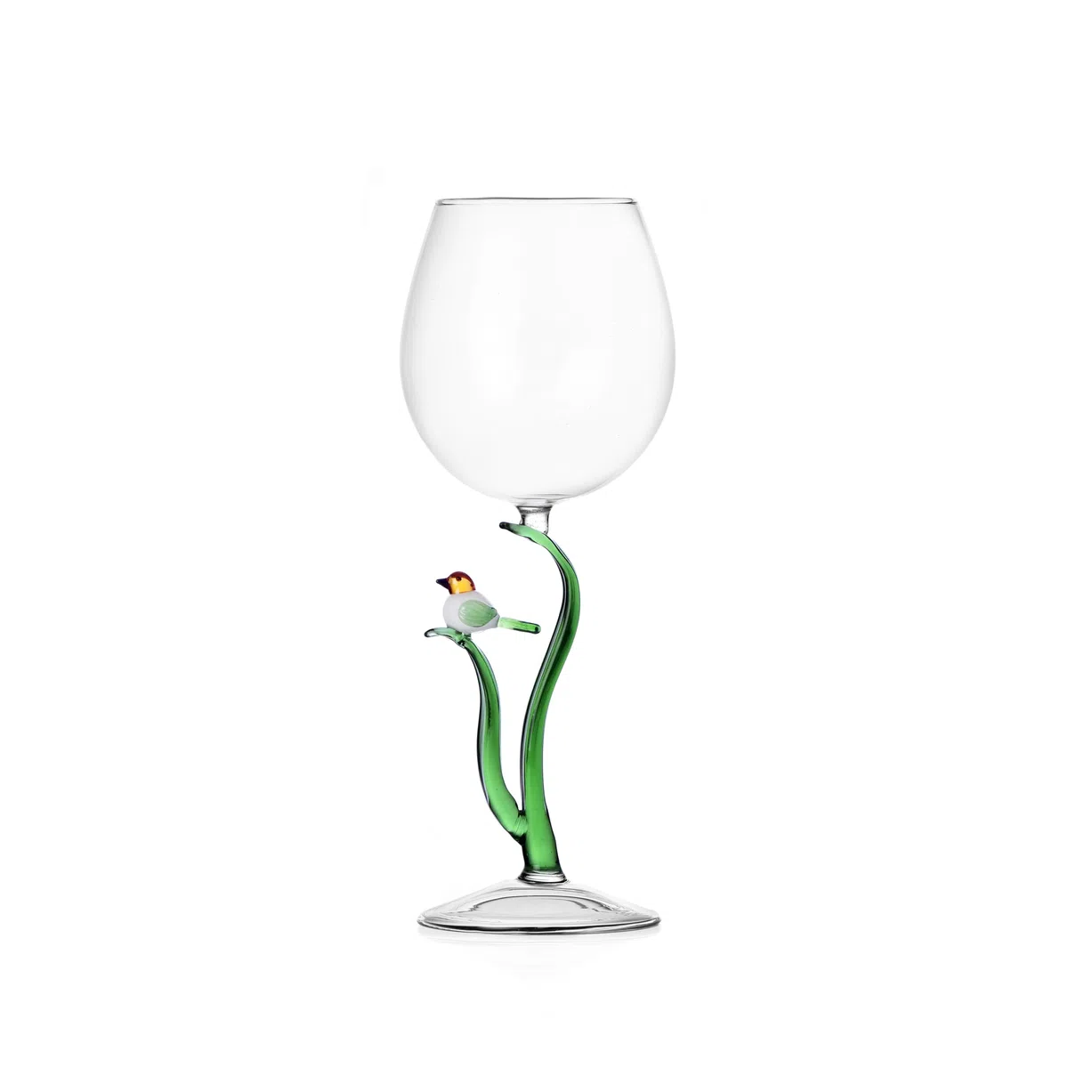 Ichendorf Milano Calice Uccellino, Collezione Animal Farm, 35 cl, Vetro Borosilicato, Fatto a Mano