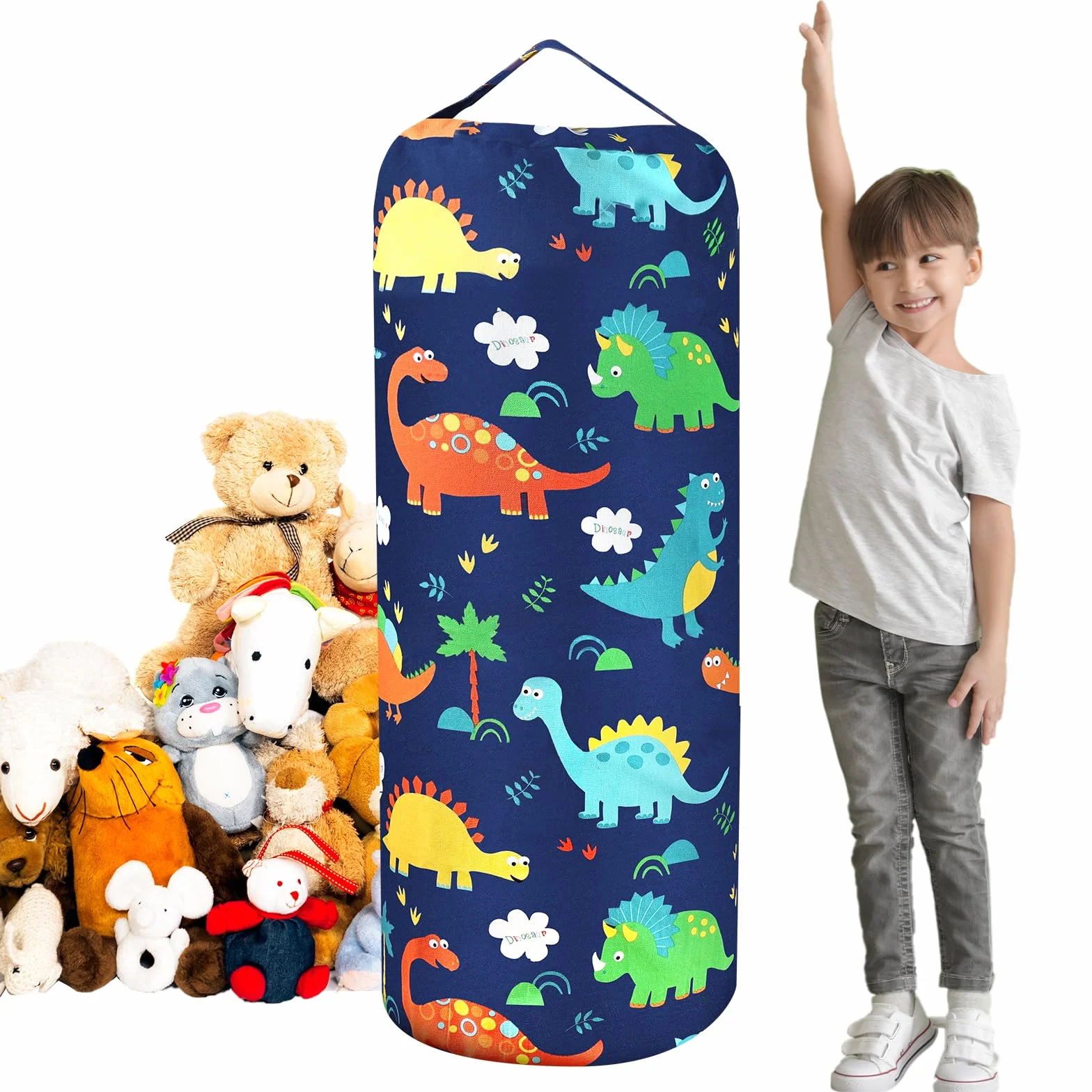 Pouf a sacco per riporre giocattoli di peluche,Sacco Stoccaggio Bambini(senza imbottitura),Tela Grande Pouf Sacco,Borsa Portaoggetti per Giocattoli Peluche,per organizzare, giocare e scatolare
