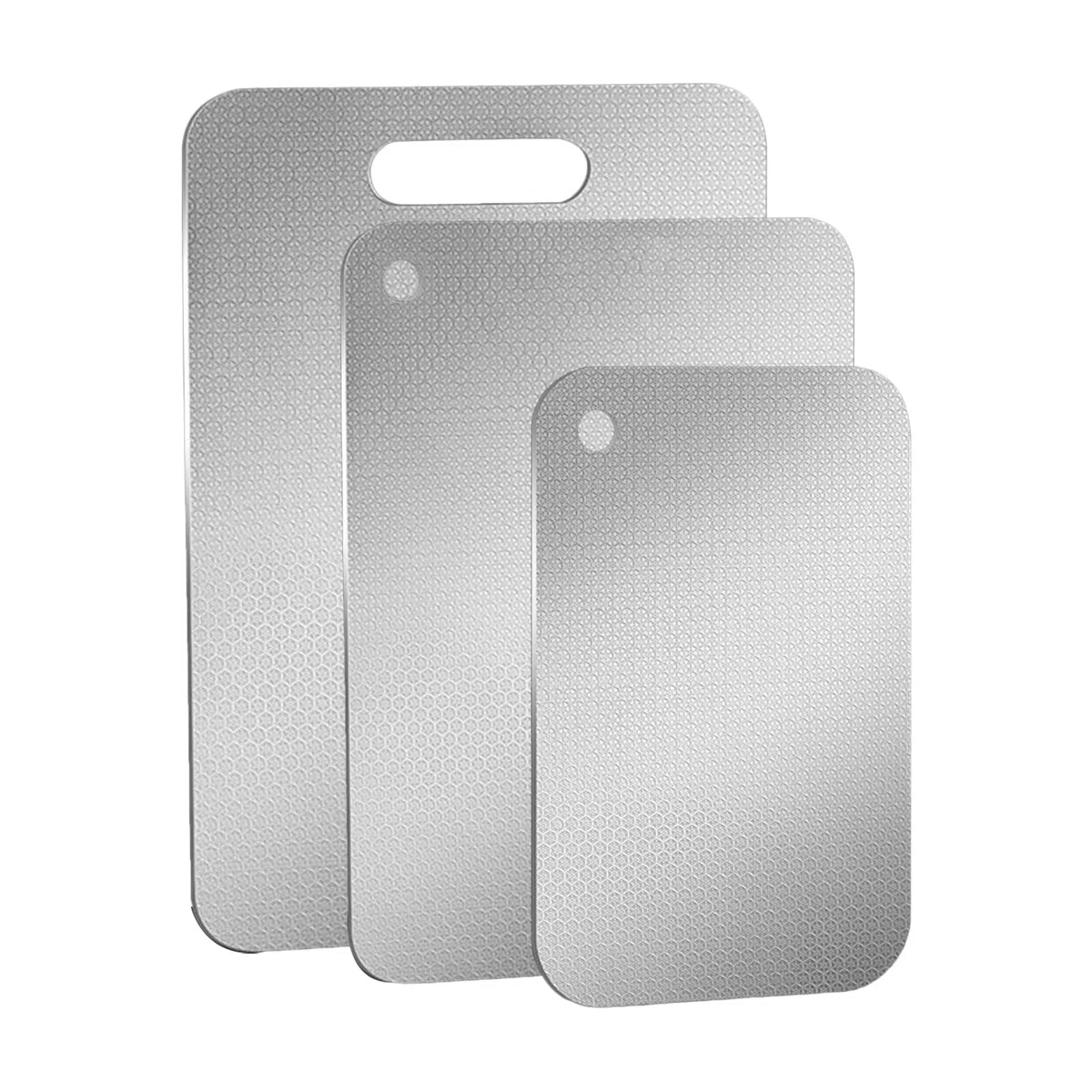 Cutting Board, Stainless Steel Double-Sided Chopping Board, Anti-Slip Durable Kitchen Tool for Meat, Vegetables, Cheese, Fruits, Meal Prep, Cooking, Daily Use 13.39x9.06in