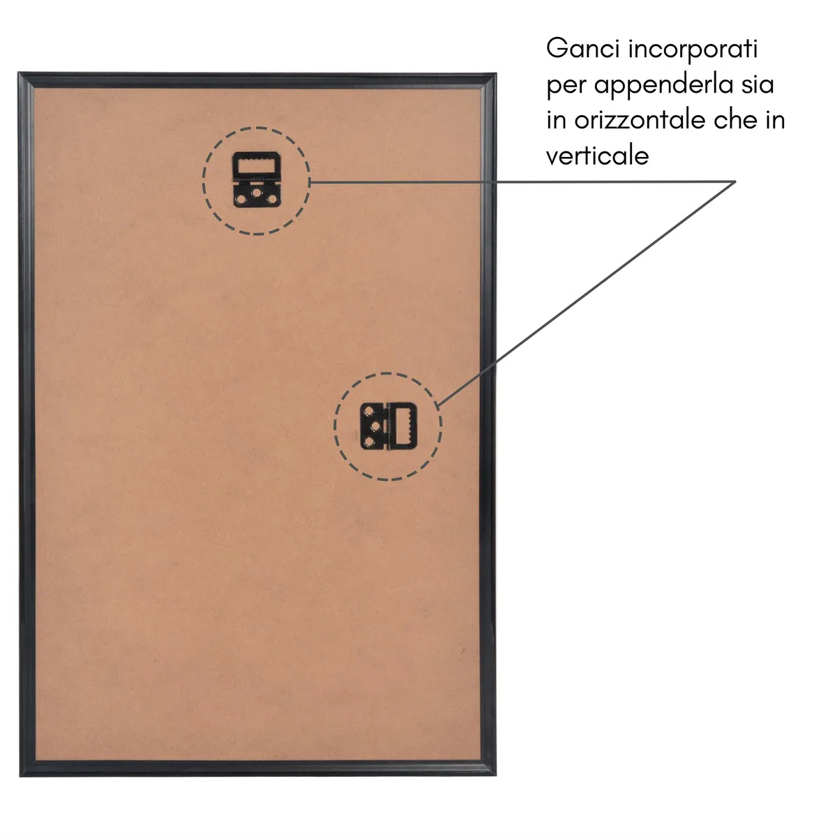 Americanflat Cornice 30x45 cm Nere - Set di 3 Cornici 45x30 cm per Foto con Bordo Sottile Nero e Pannello Protettivo in Plastica - con Ganci Integrati sul Retro per Appenderle