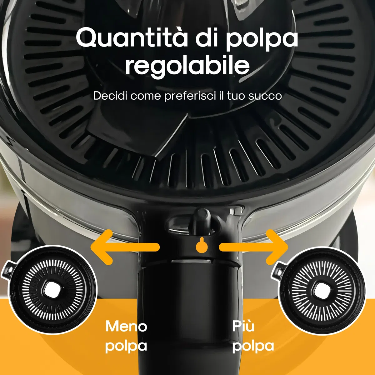 LEBENLANG Spremiagrumi Elettrico - 800 ml & con Setaccio Regolabile I Spremi Agrumi Elettronico Spremiagrumi Elettrico Professionale Juicer Spremuta Arancia Elettrico Spremi Arance Elettrico