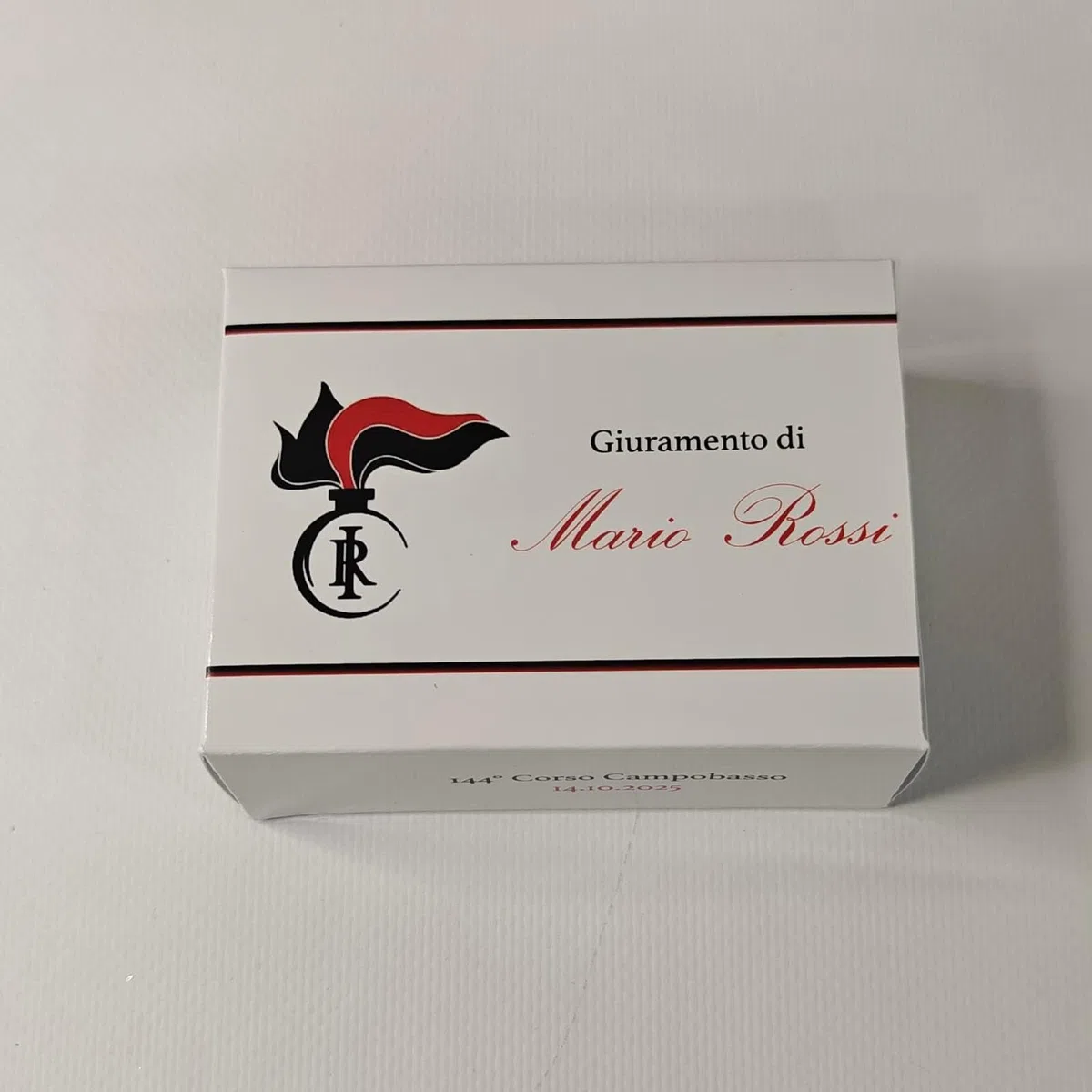 Scatole Porta confetti Personalizzate (nome, corso, data), Giuramento Forze Armate - Carabinieri - Made in Italy -10 pz - Bomboniera o segnaposto originale, ideale per cerimonie, feste e ricordo.