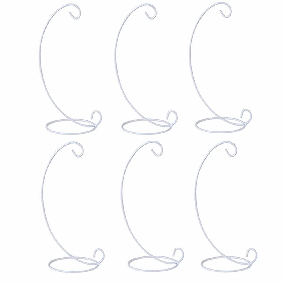 Espositore di Ornamento, Ferro Appeso Stand Titolare Rack per Appendere Il terrario in Vetro Globo impianto Aria Bianco