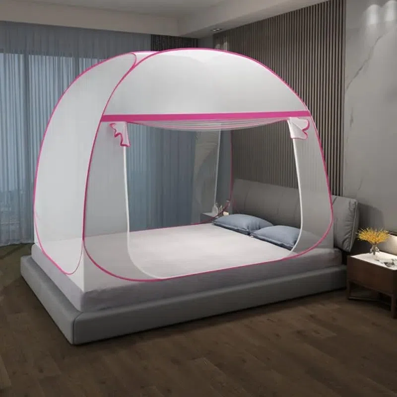 Zanzariera pieghevole rettangolare per letto singolo da 0,9 x 1,9 m, per letto singolo, per dormitori, letti a castello, zanzariera, rettangolare, con fondo pieno