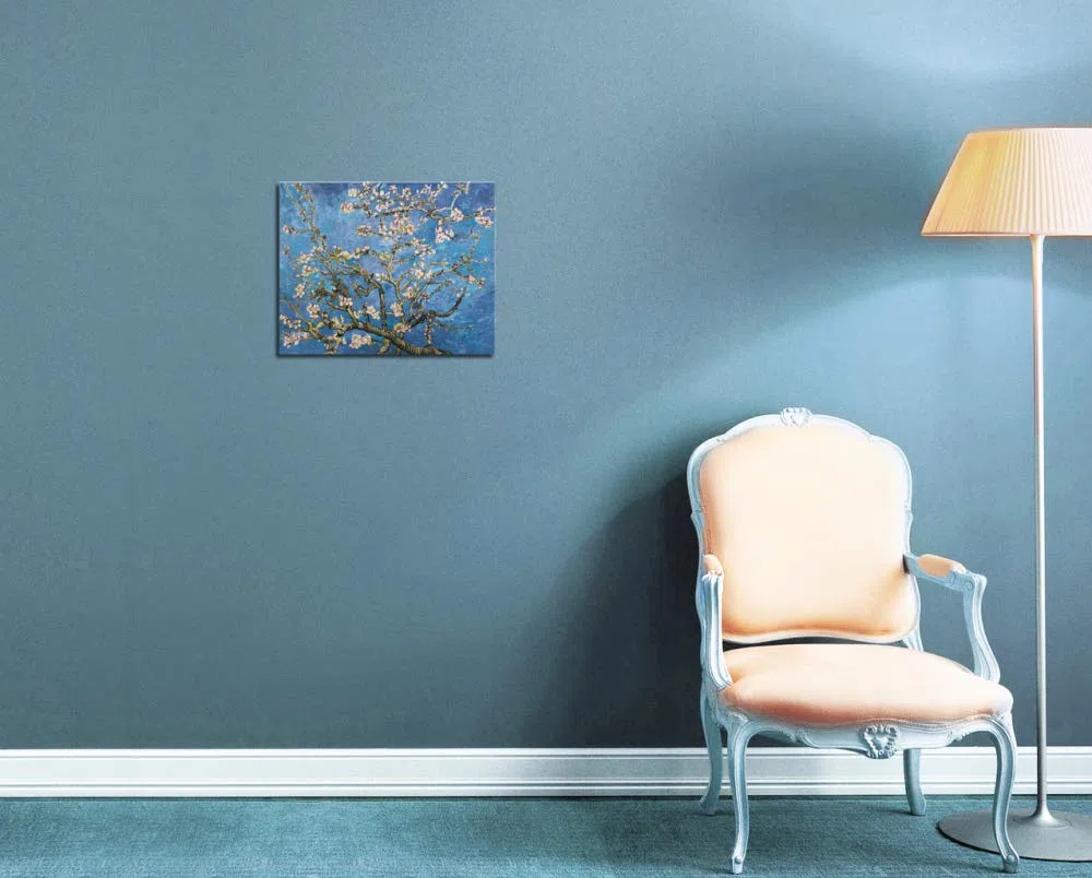 1art1 Vincent Van Gogh Poster Stampa Artistica su Tela Ramo di Mandorlo in Fiore, 1890 Quadro da Parete sulla Barella | Murale XXL | Immagine 50x40 cm