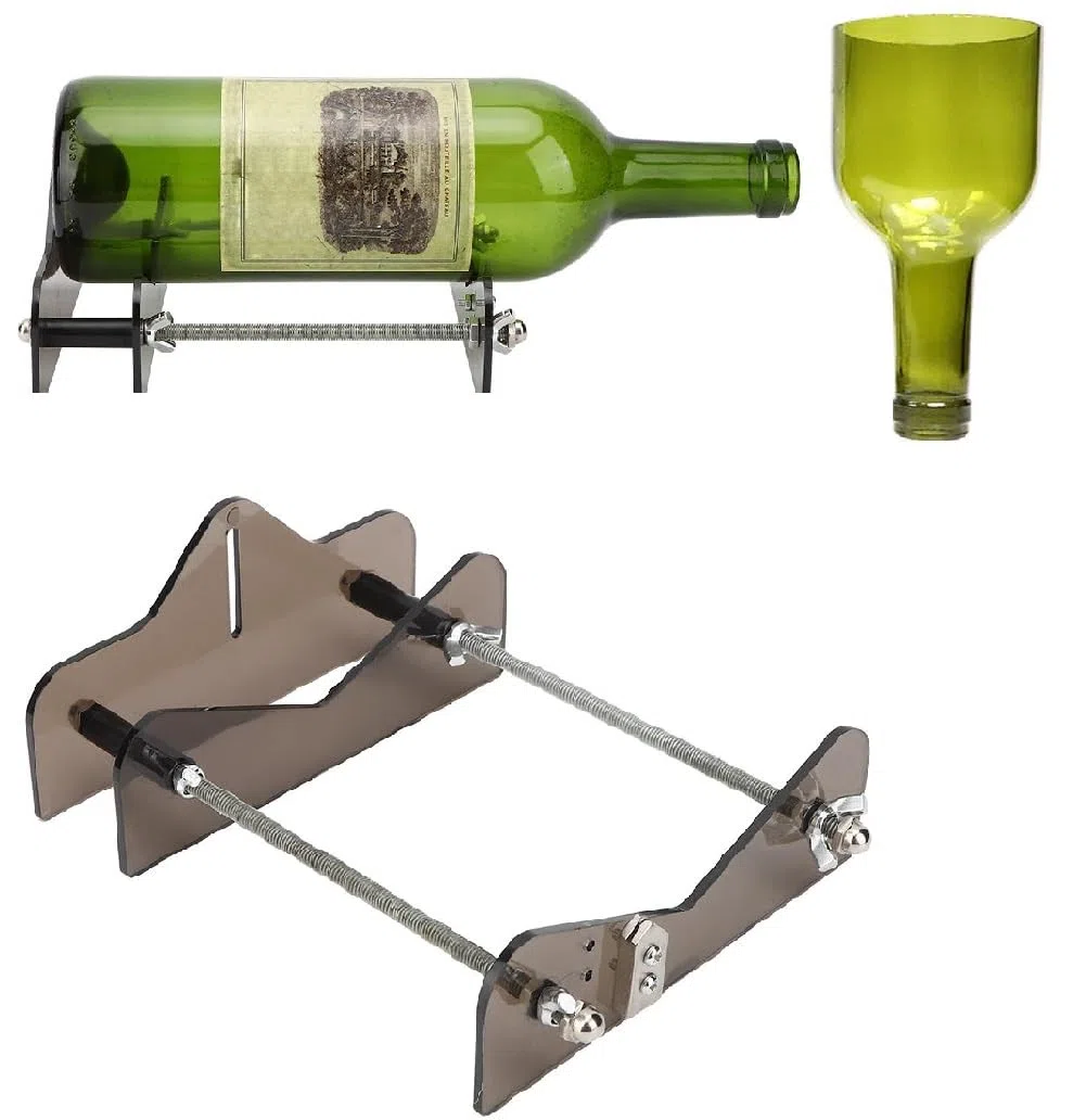 Taglia Bottiglie di Vetro, Kit tagliabottiglie e tagliapasta per vetro, per tagliare bottiglie di vino o barattoli per realizzare bicchieri
