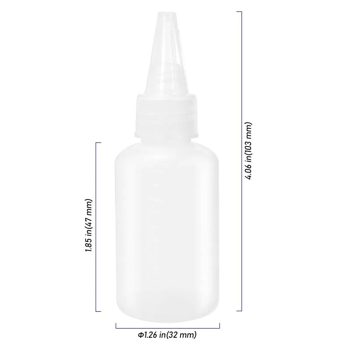 Confezione da 50 bottiglie da 50 ml con beccuccio, piccole bottiglie in plastica per ketchup, multiuso per salse, condimenti, ketchup, senape, pigmenti