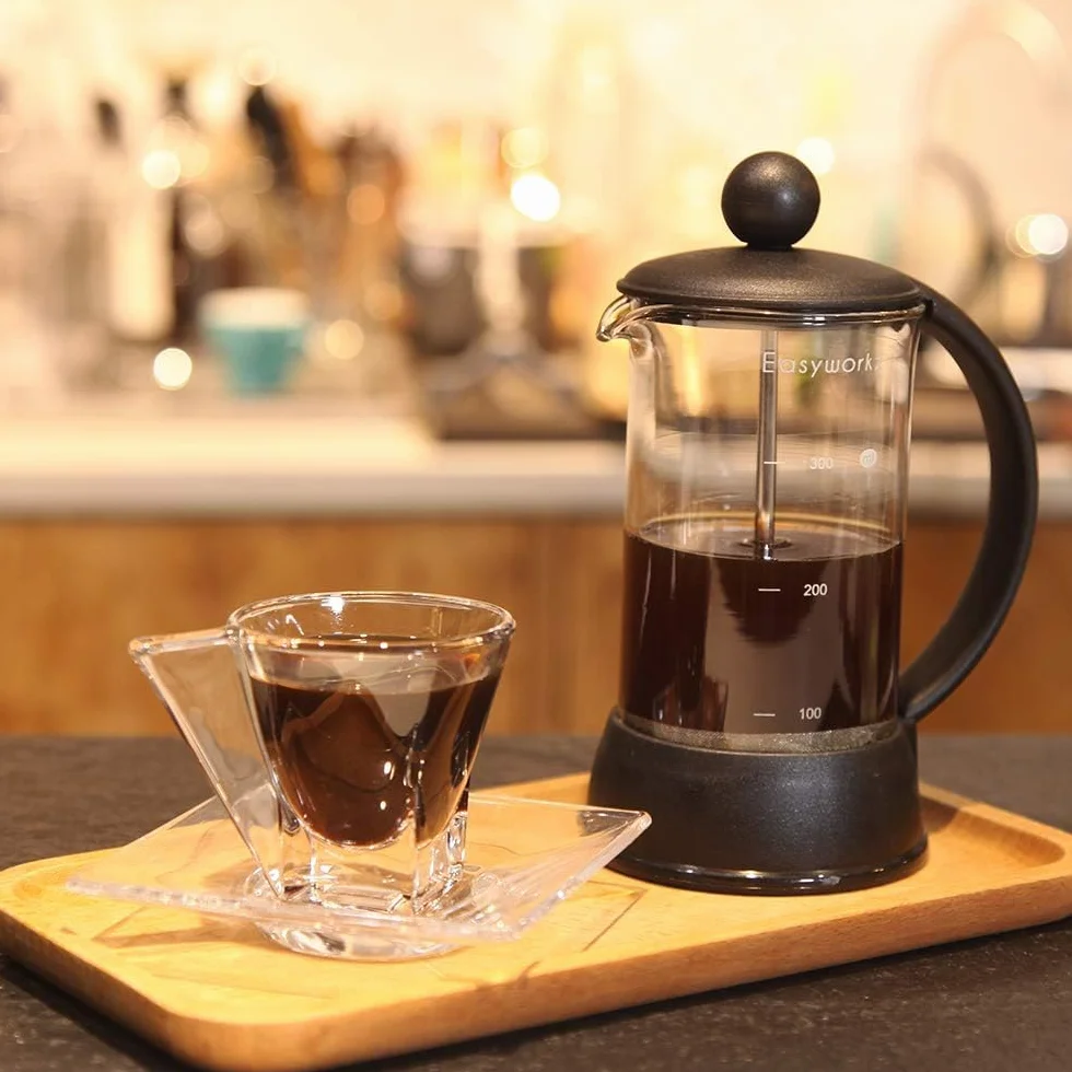 Easyworkz Eclipse Caffettiera francese con vetro borosilicato resistente al calore, 350 ml