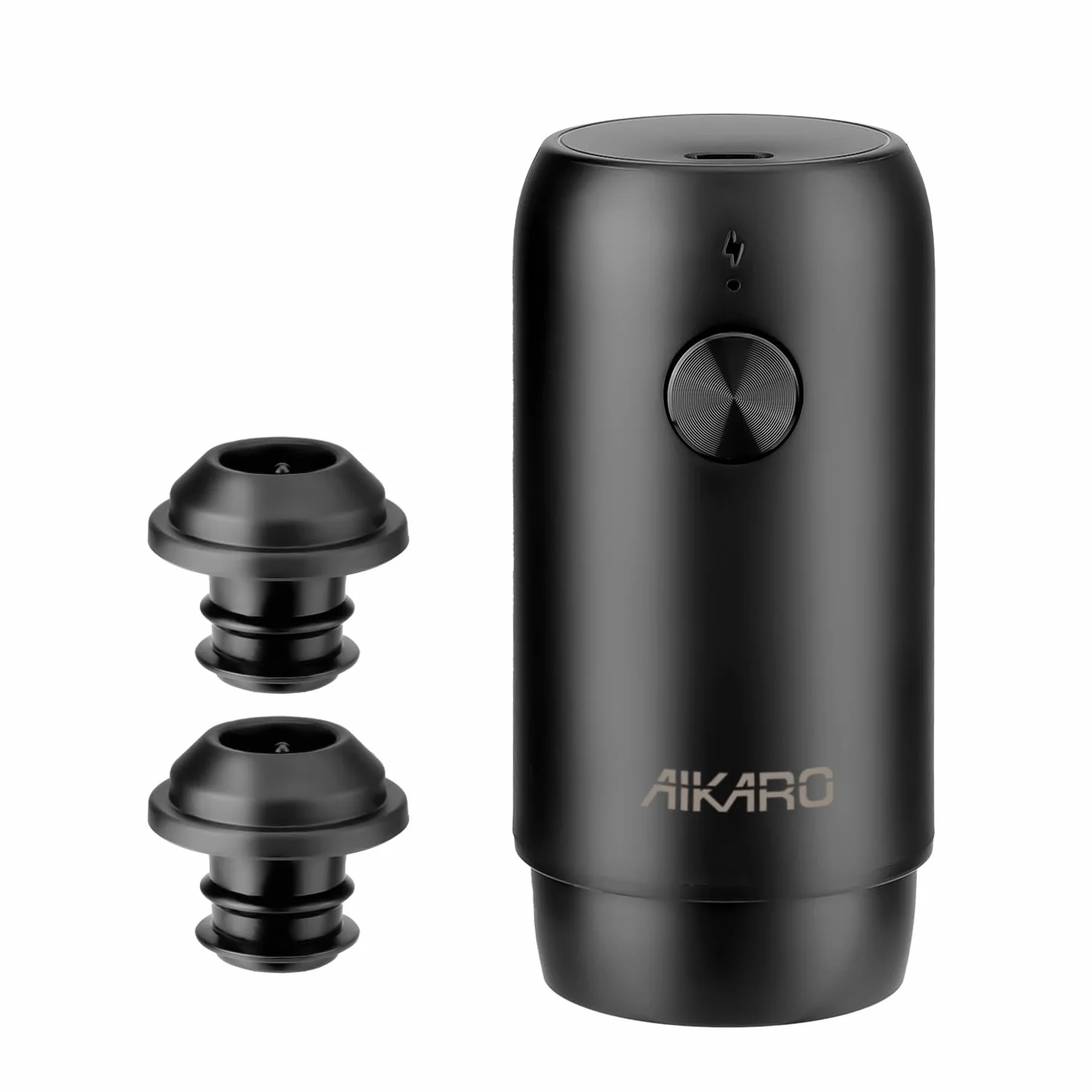 AIKARO - Pompa a vuoto elettrica per vino con 2 tappi, conservatore automatico di vino, ricaricabile