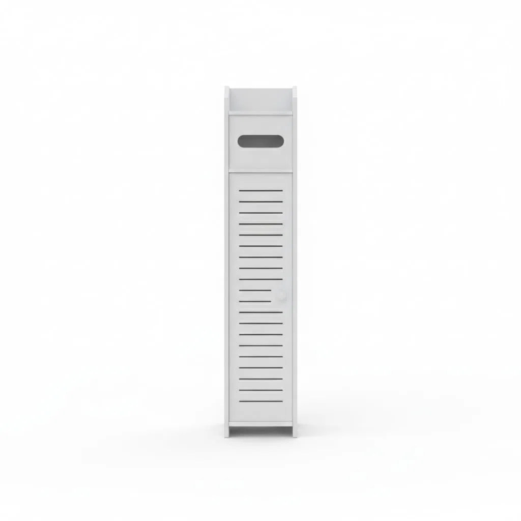 Bdit Porta Oggetti da Bagno Slim Salvaspazio con Apertura Push to Open – Mobile Bagno Verticale Bianco 79x15x15 cm, Armadietto Porta Carta Igienica, Detergenti e Accessori, Resistente all’Umidità