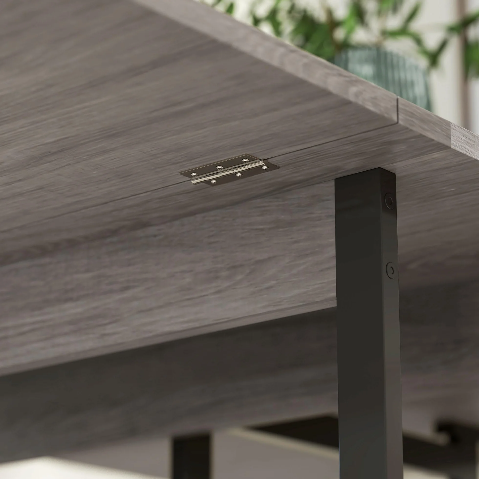 HOMCOM Tavolo da Pranzo Pieghevole, Tavolo Cucina a Ribalta con Ruote per 4 Persone, Scrivania Richiudibile Salvaspazio con 2 Ripiani Aperti, Ideale per Soggiorno, Ufficio, 133.4x80x75 cm, Grigio