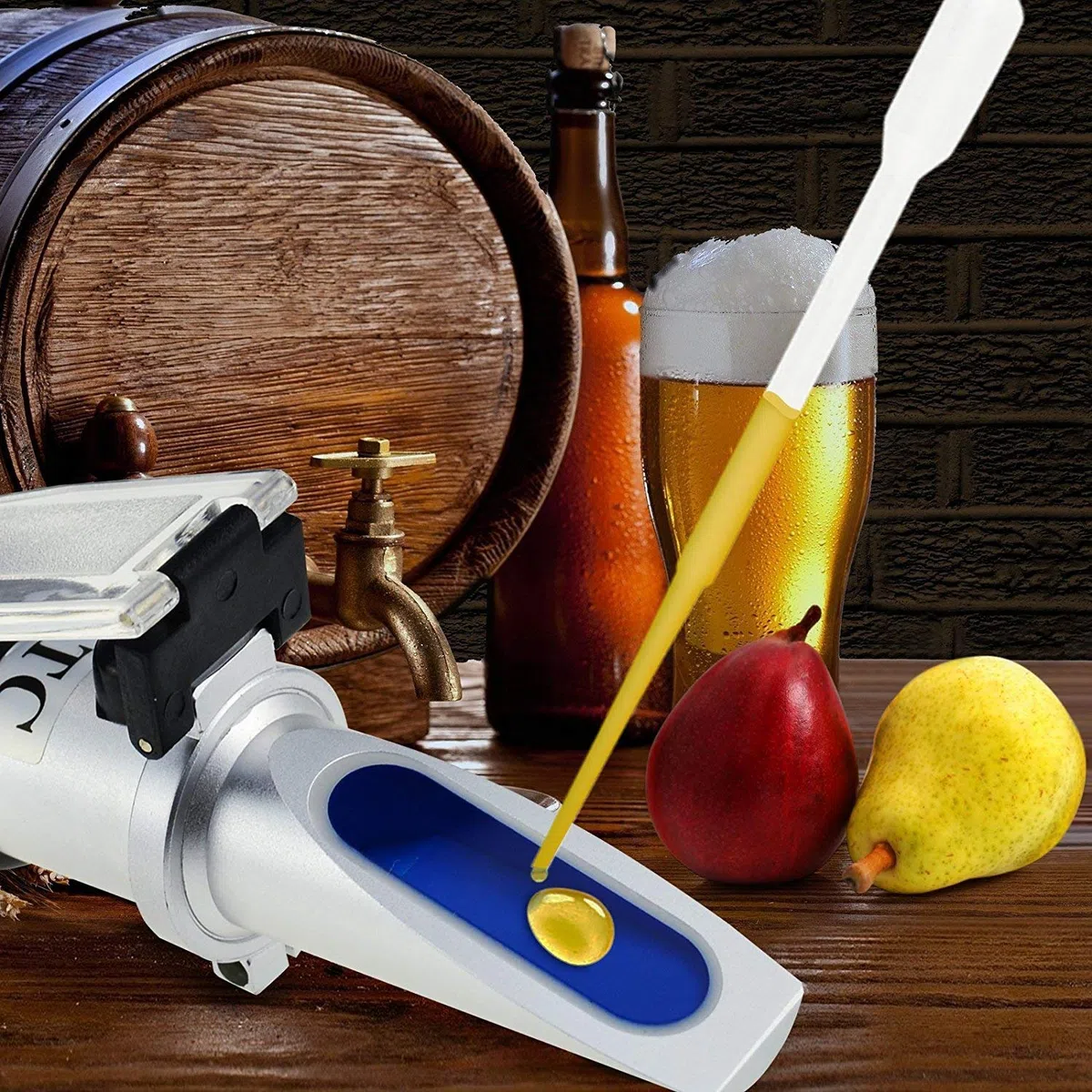 Brix Beer Wort & Wine Rifrattometro ATC Dual Scale 1.000-1.120 & Brix 0-32%