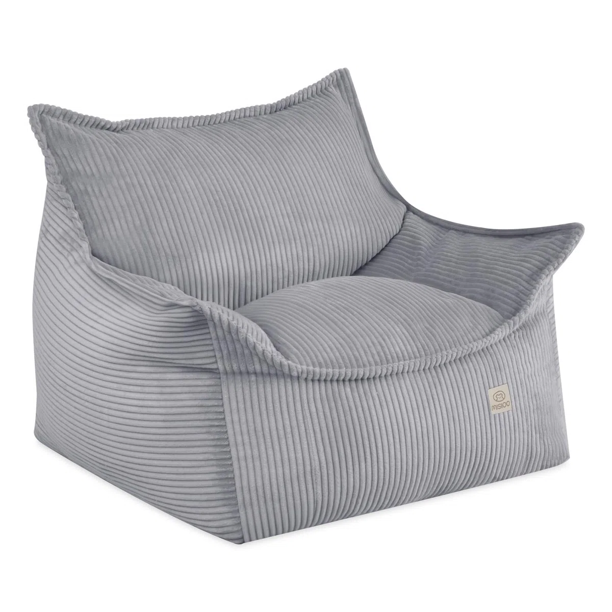 MISIOO Poltrona per bambini Roya Cord – Poltrona per cameretta dei bambini, morbida poltrona da pavimento per bambini, in velluto a coste di alta qualità, Oeko-TEX, 80 x 73 x 58 cm