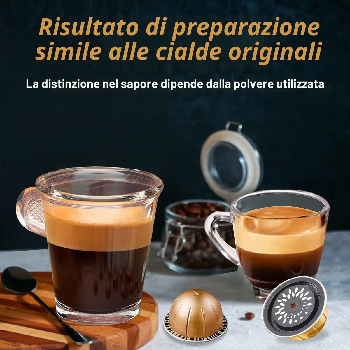 CAPMESSO capsule compatibili nespresso vertuo capsule di caffè riutilizzabili per riutilizzare le cialde Vertuoline, capsule Vertuo ricaricabili su tutte le macchine Ver (5 pezzi in silicone Caps)