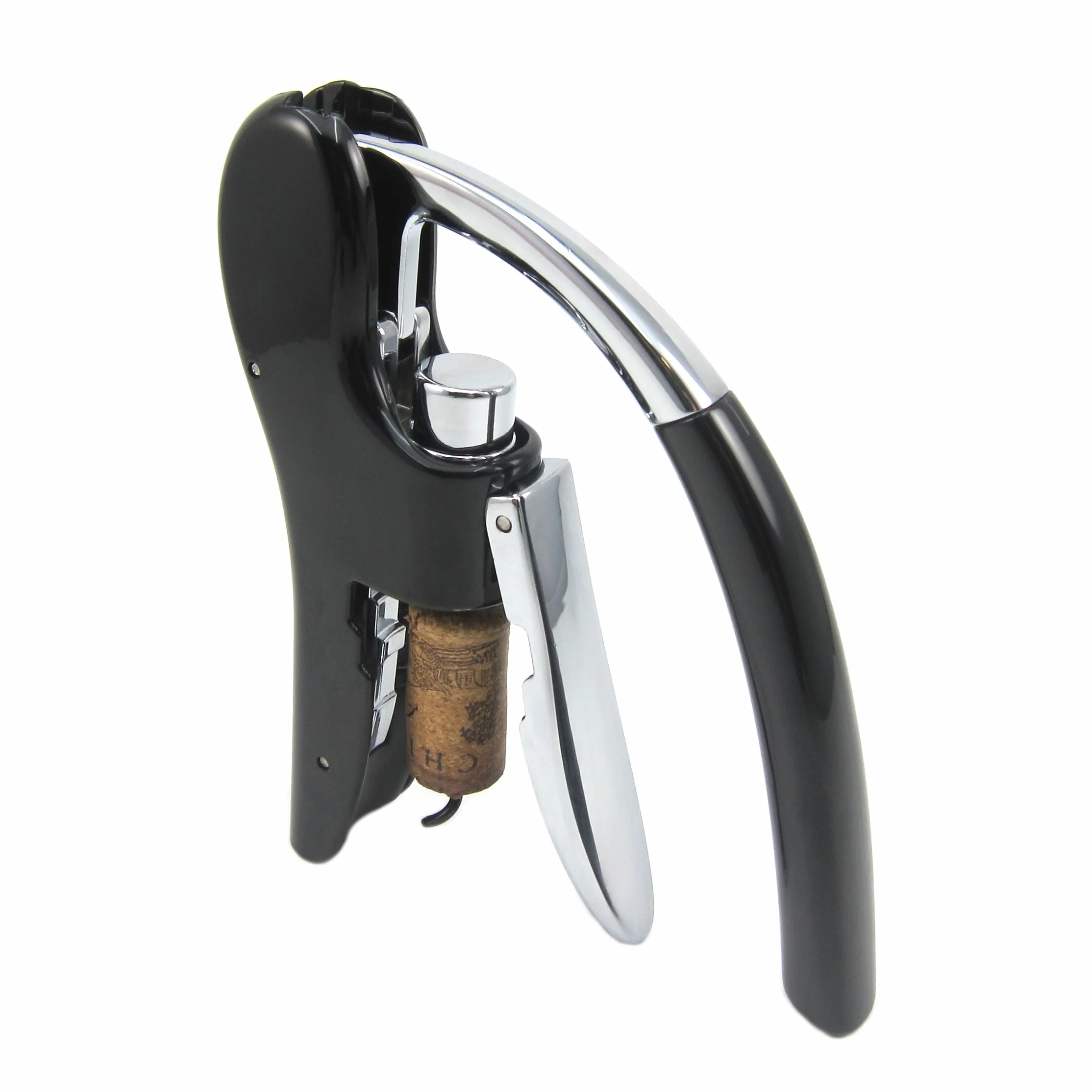 BestUtensils Kit apribottiglie professionale, in lega di zinco, con leva, tagliacapsule incluso Black