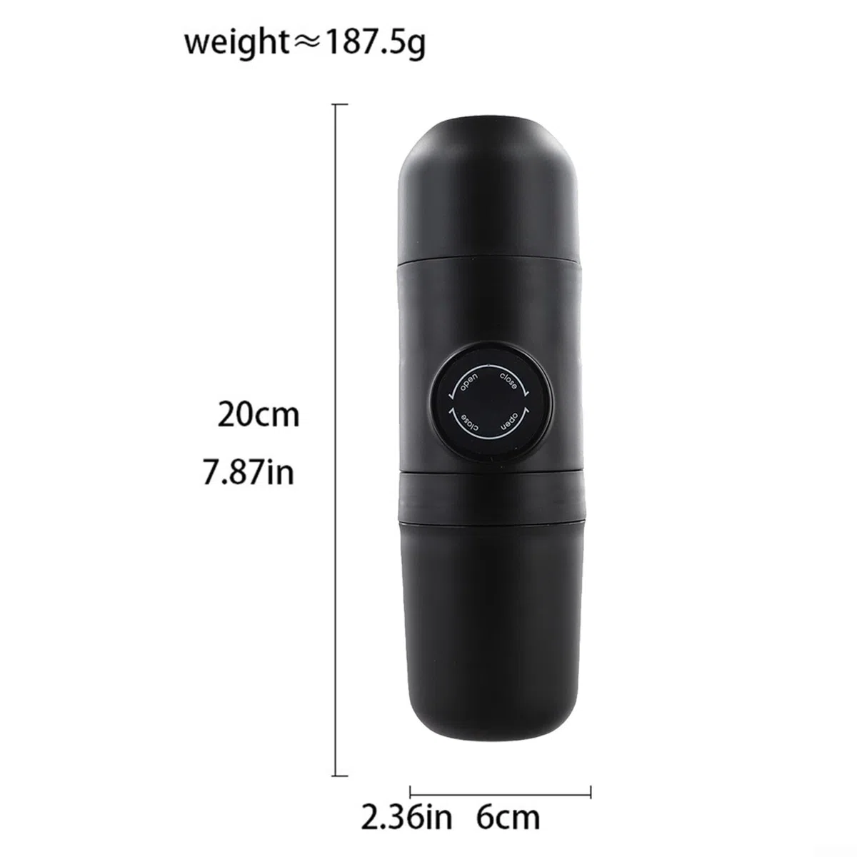 Macchina da caffè espresso manuale portatile, macchina da caffè da viaggio per campeggio e ufficio, macchina da caffè con pressa manuale con custodia portatile per caffè fresco