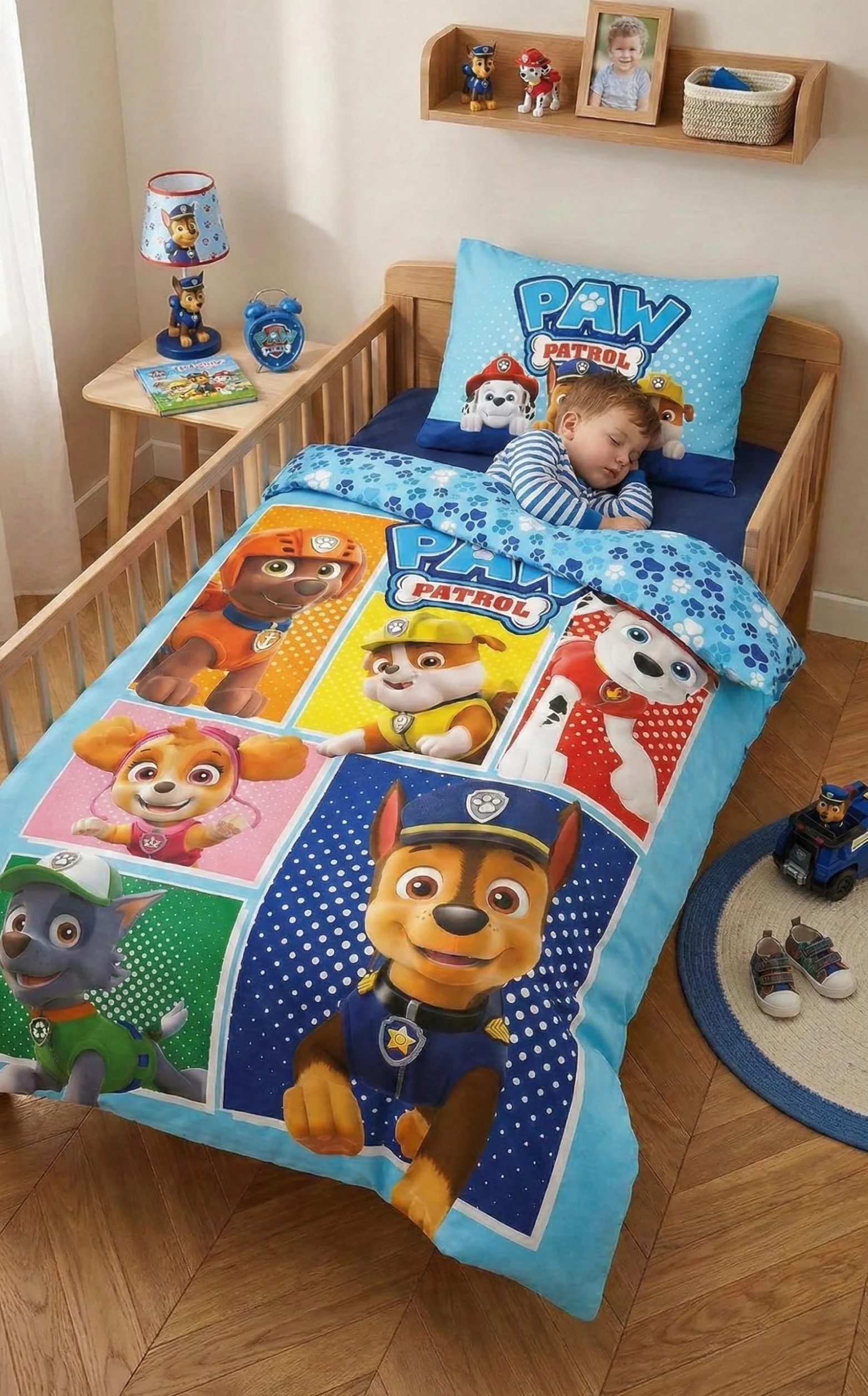 Jerry Fabrics Paw Patrol PP184 - Biancheria da Letto per Bambini, 100 x 135 cm