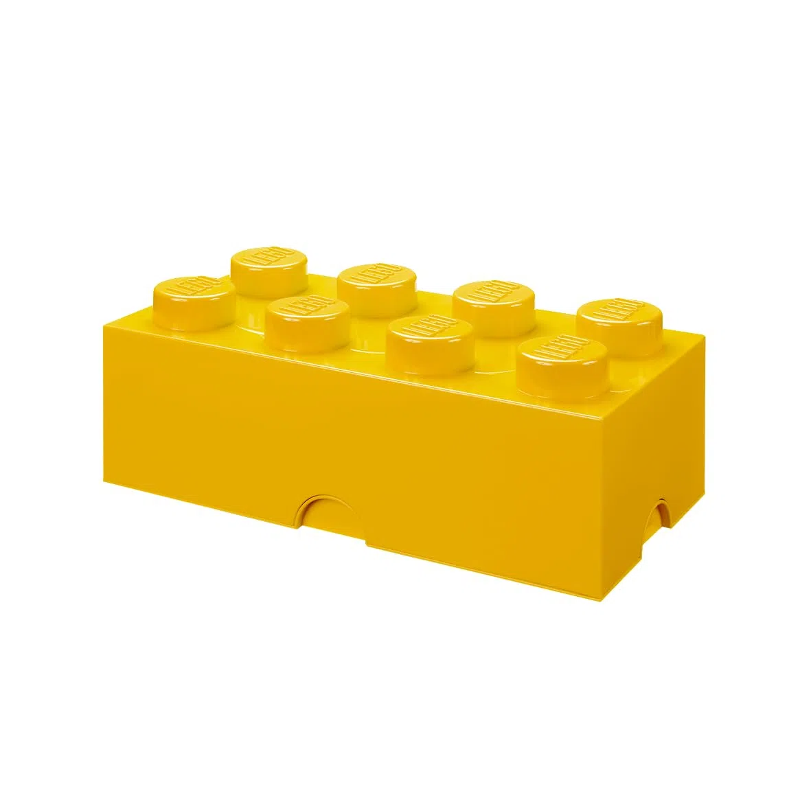 LEGO Storage Brick 8 Knobs YELLOW - Contenitore Impilabile 12,1 l – Scatola in Plastica con Coperchio, Organizer per Scrivania e Porta Giochi