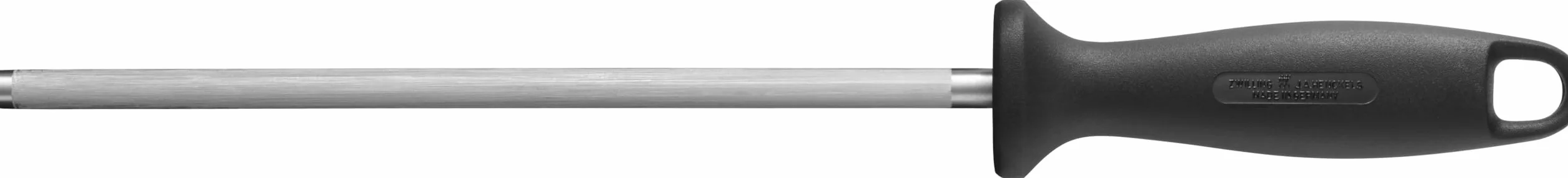ZWILLING Acciaino, Cromato, Lunghezza: 23 cm, Manico in Plastica Nera con Occhiello per Appendere