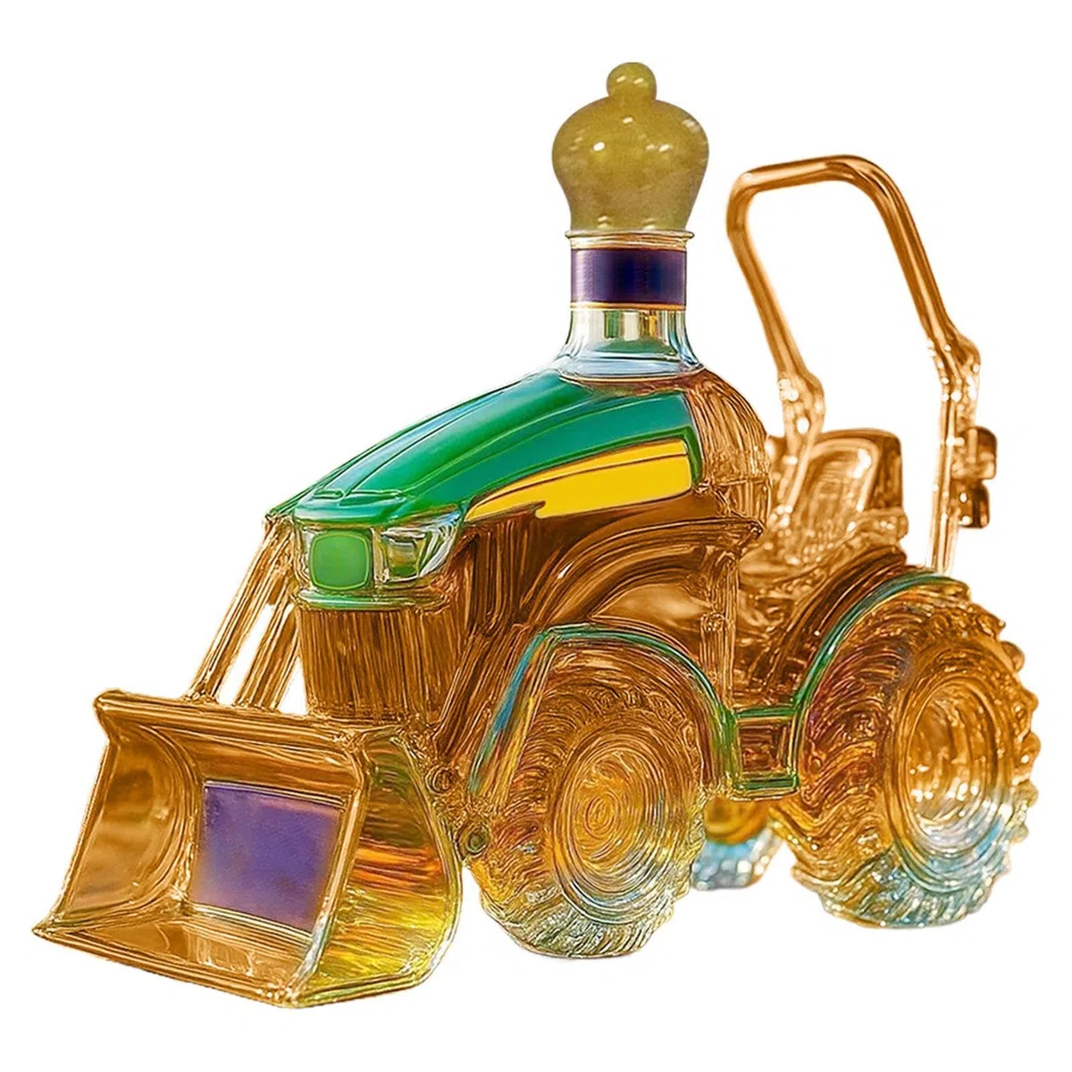 Decanter per tequila - Contenitore per bottiglie di vino con scultura tridimensionale creativa premium da 1000 ml per trattore, espositore per ornamento per riporre oggetti in cristallino senza