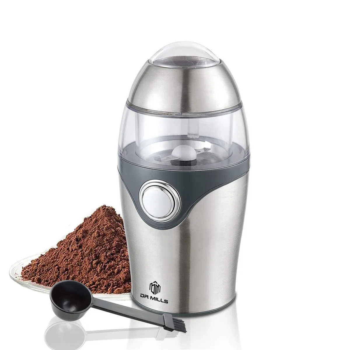 DR MILLS DM-7448 Macinino elettrico per spezie e caffè essiccati, lama, tazza e alloggiamento realizzati in acciaio inossidabile SUS304