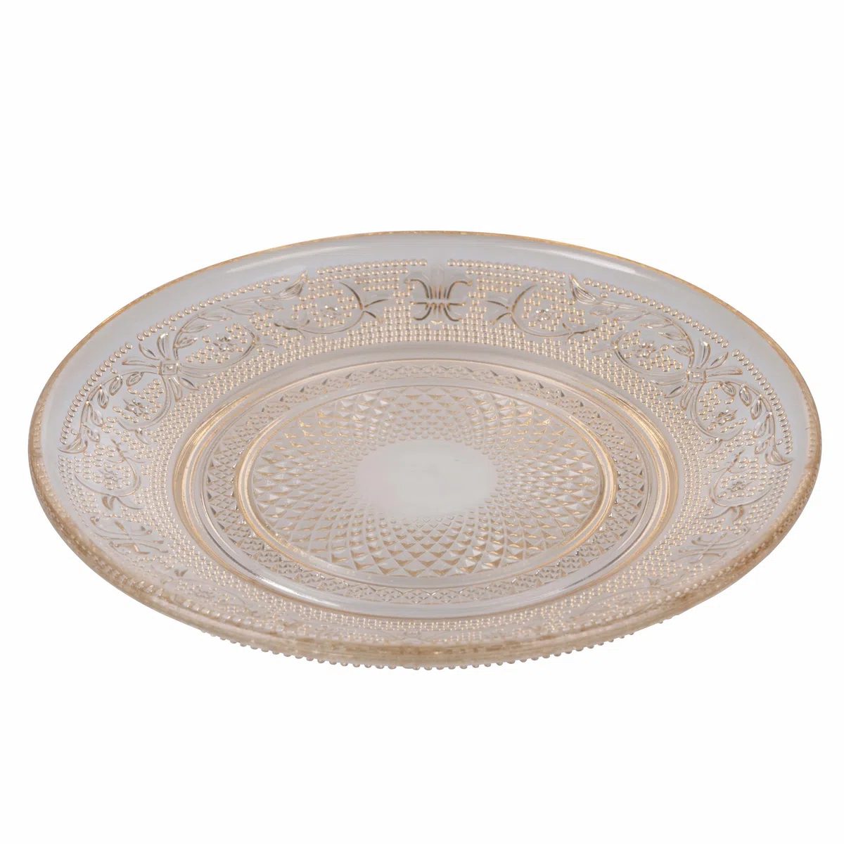 Villa d'Este Home Tivoli Set 6 Piattino pane Ø 15 cm in vetro, Imperial Chocolate
