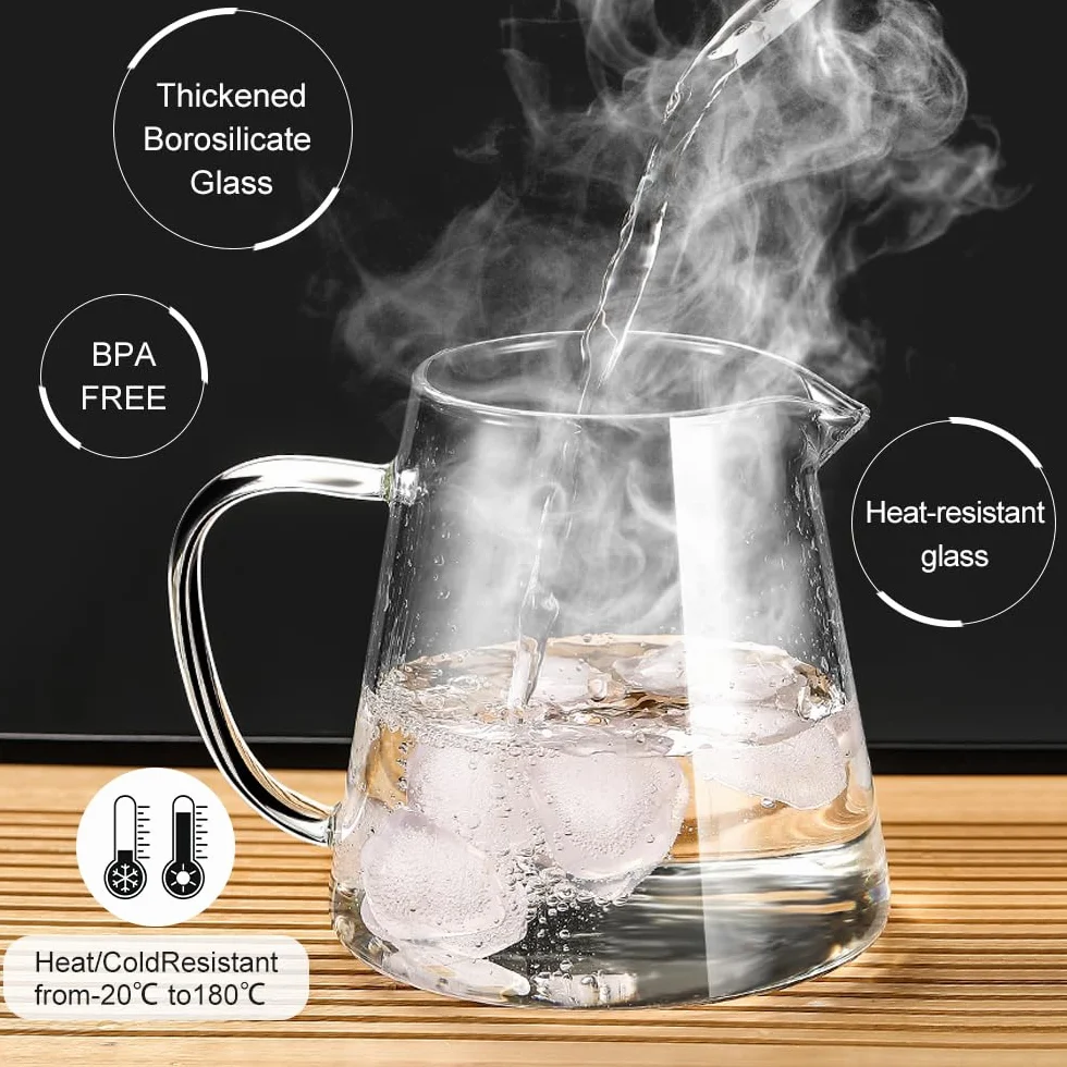 Teiera con Infusore da 450ml Teiera in Vetro Borosilicato con Filtro in Acciaio Inox Teier a in Vetro Resistente al Calore con Pennello per Pulizia per Foglie di Tè Sfuso, Tisane e Caffè