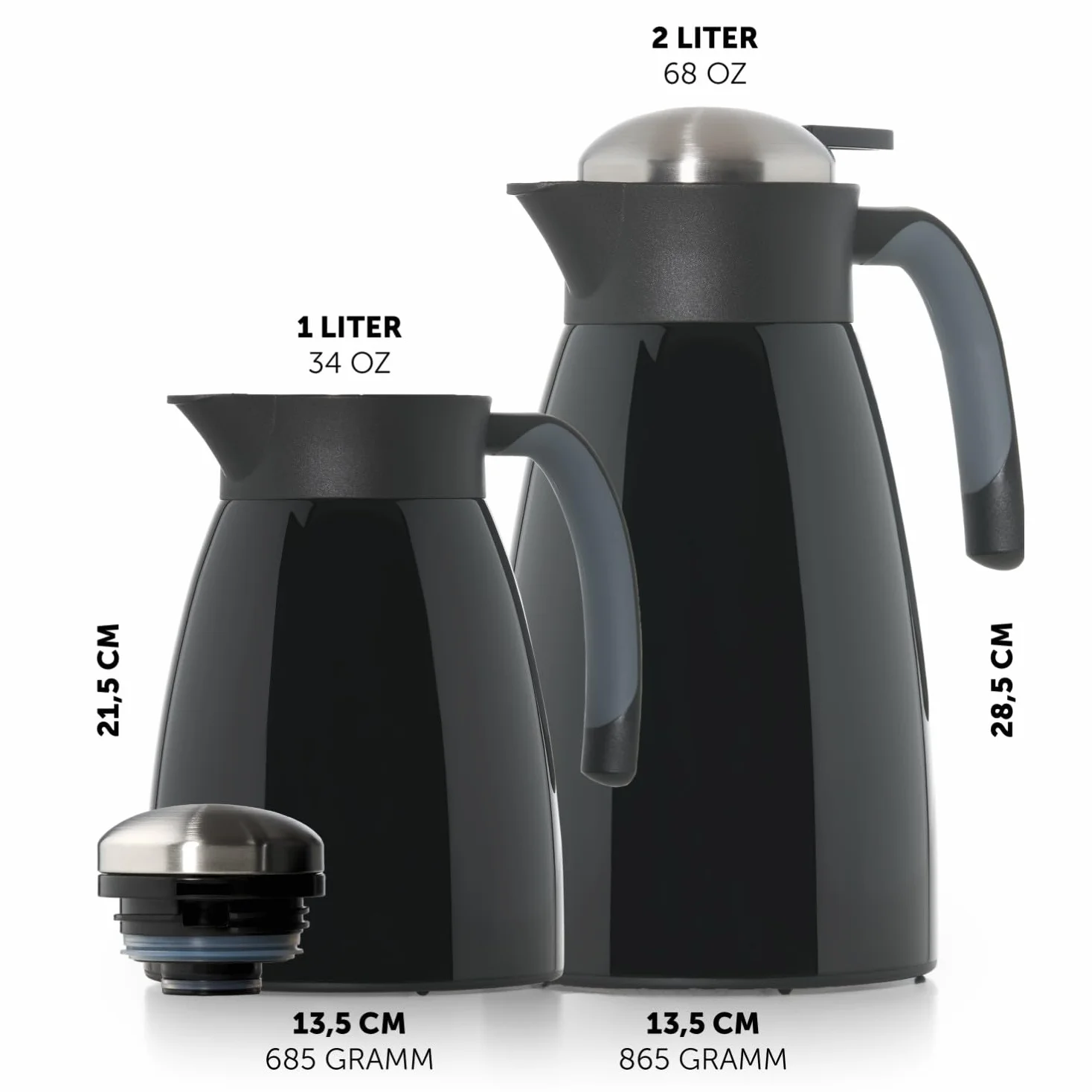 Blumtal caraffa Termica 1 litro - Thermos Acqua Calda Senza BPA con Sistema di Chiusura Quick Tip - caraffa Termica caffè e tè a Prova di perdite per Un Isolamento di Lunga Durata - Thermos 1l acciao