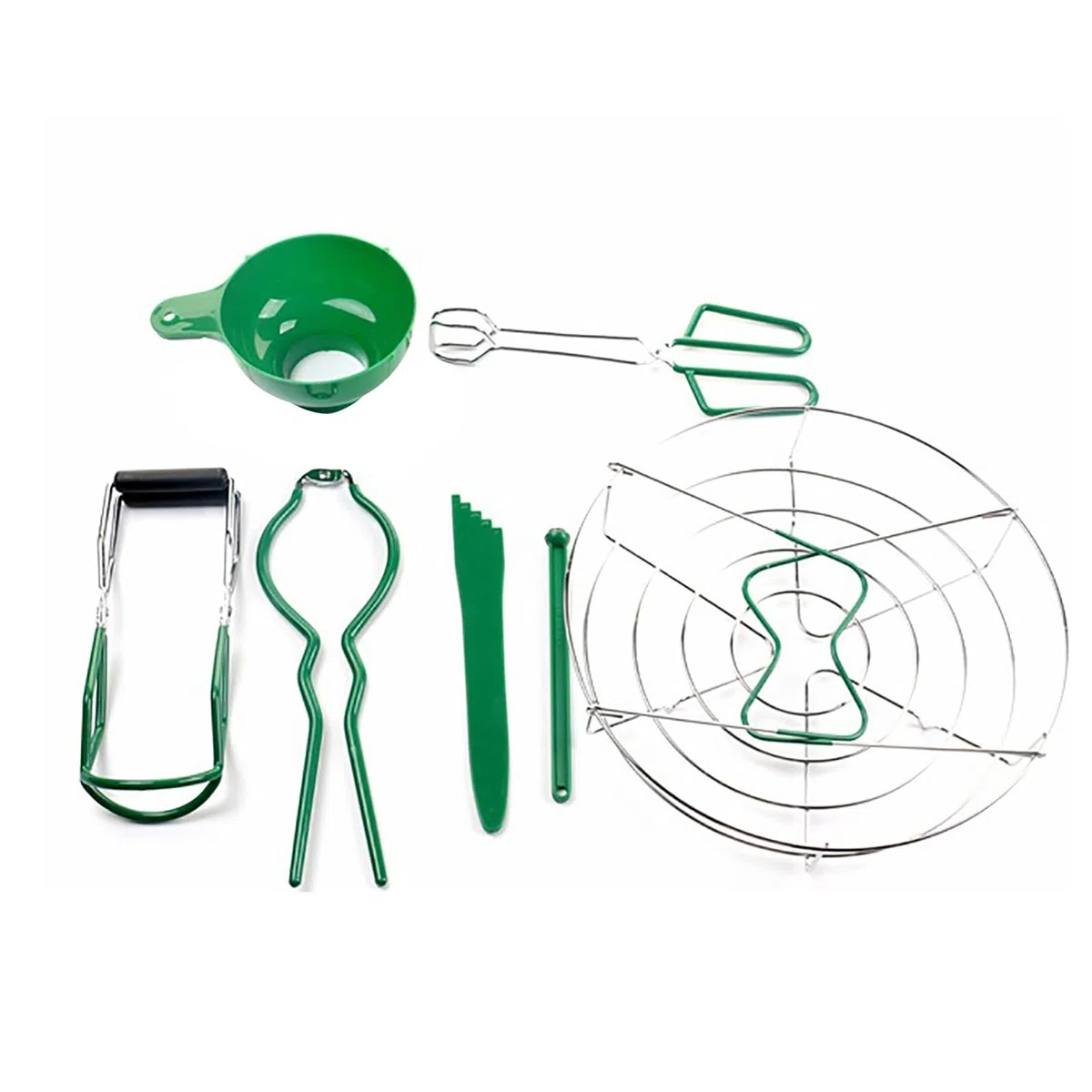 Home Kit di strumenti per l'inscatolamento, pinze per sollevare barattoli di vetro, set di inscatolamento in acciaio inox, imbuto per riempimento e apribottiglie per una facile apertura dei coperchi