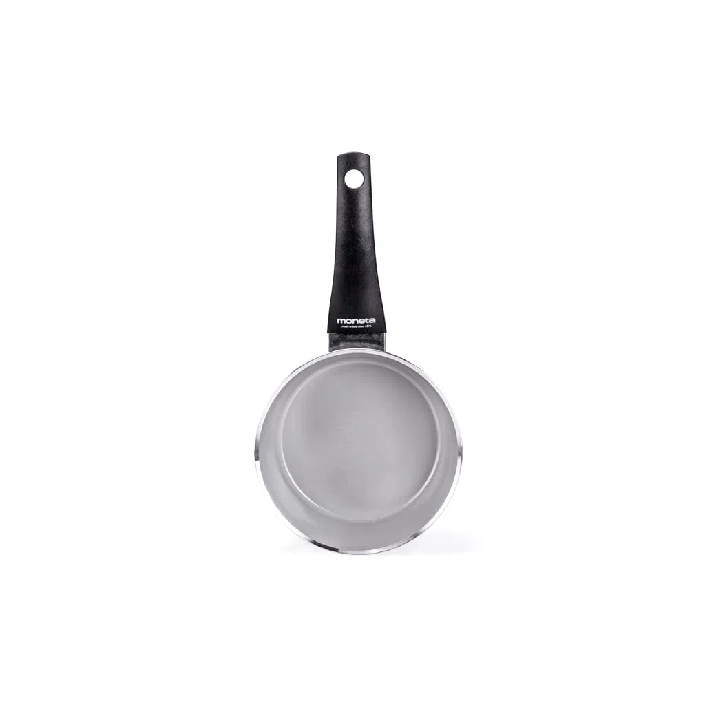 Moneta Futura casseruola 1manico, 16cm, rivestimento naturale FineGres (NO PFAS), anche per induzione. 100% Made in Italy