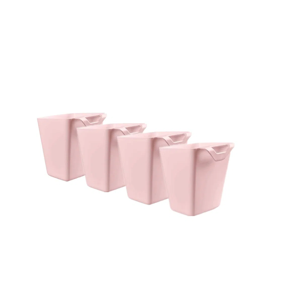 Confezione da 4 portabicchieri da appendere,accessori per carrello, 10,75 x 10,8 cm, contenitore per appendere penne, contenitori per piante, portamatite da appendere, contenitore da cucina (rosa)