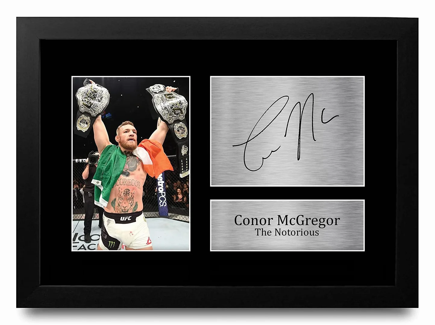 HWC Trading Conor Mcgregor A4 Incorniciato Firmato Regalo Visualizzazione Delle Foto Print Immagine Autografo Stampato Per I Fan Ufc