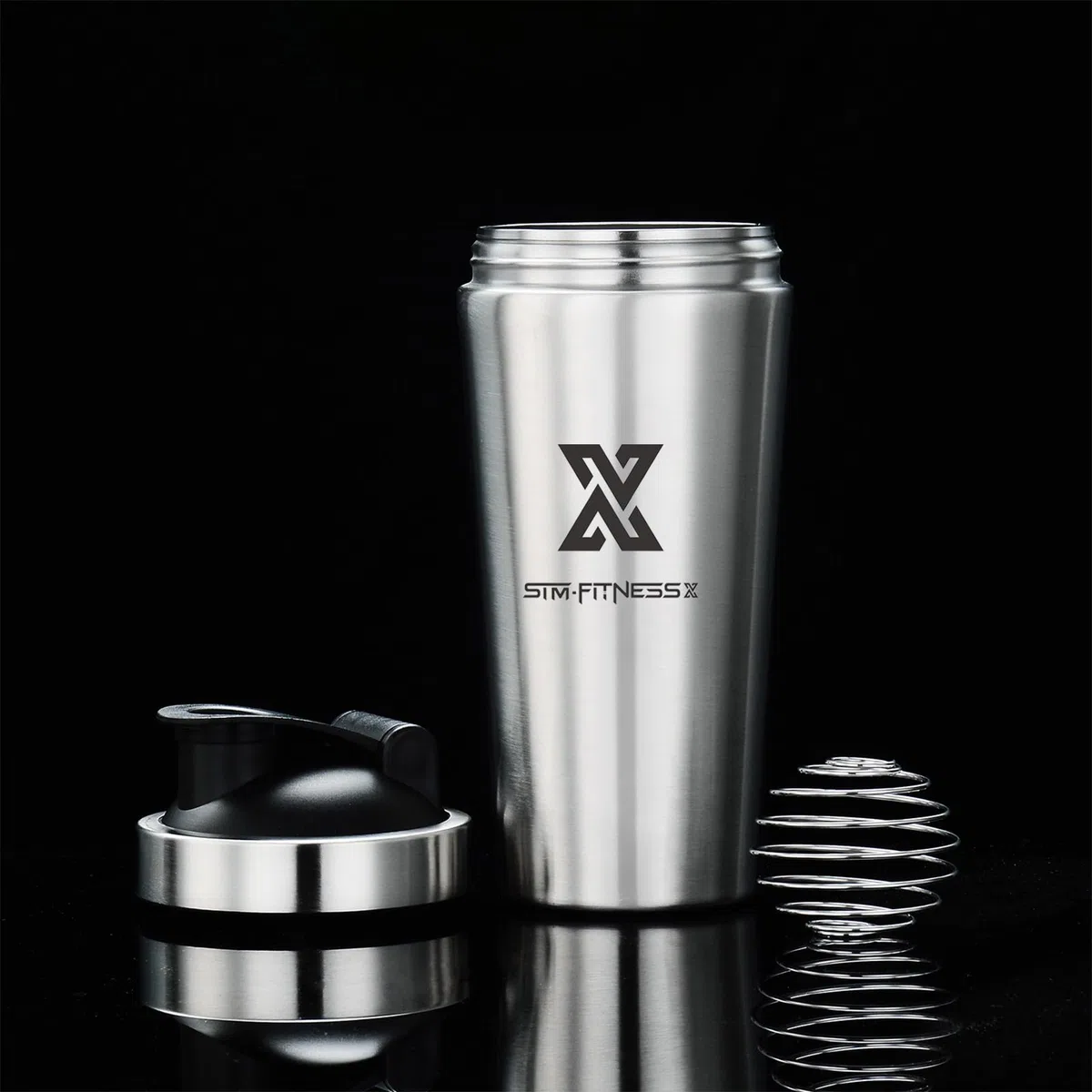 X SIM FITNESSX Sport Bottle Shaker Proteine per Sportivi Palestra in Acciaio da capacità 700ML