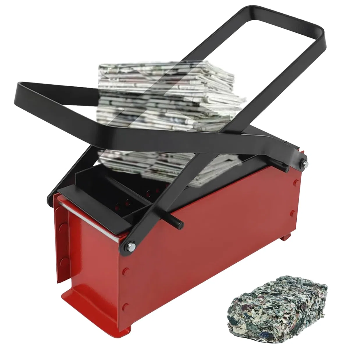 Brick Maker, Paper Brick Maker - Design per, stampa per, macchina per, spremitura per, giornale, carta da rifiuti per il riciclaggio 'ambiente