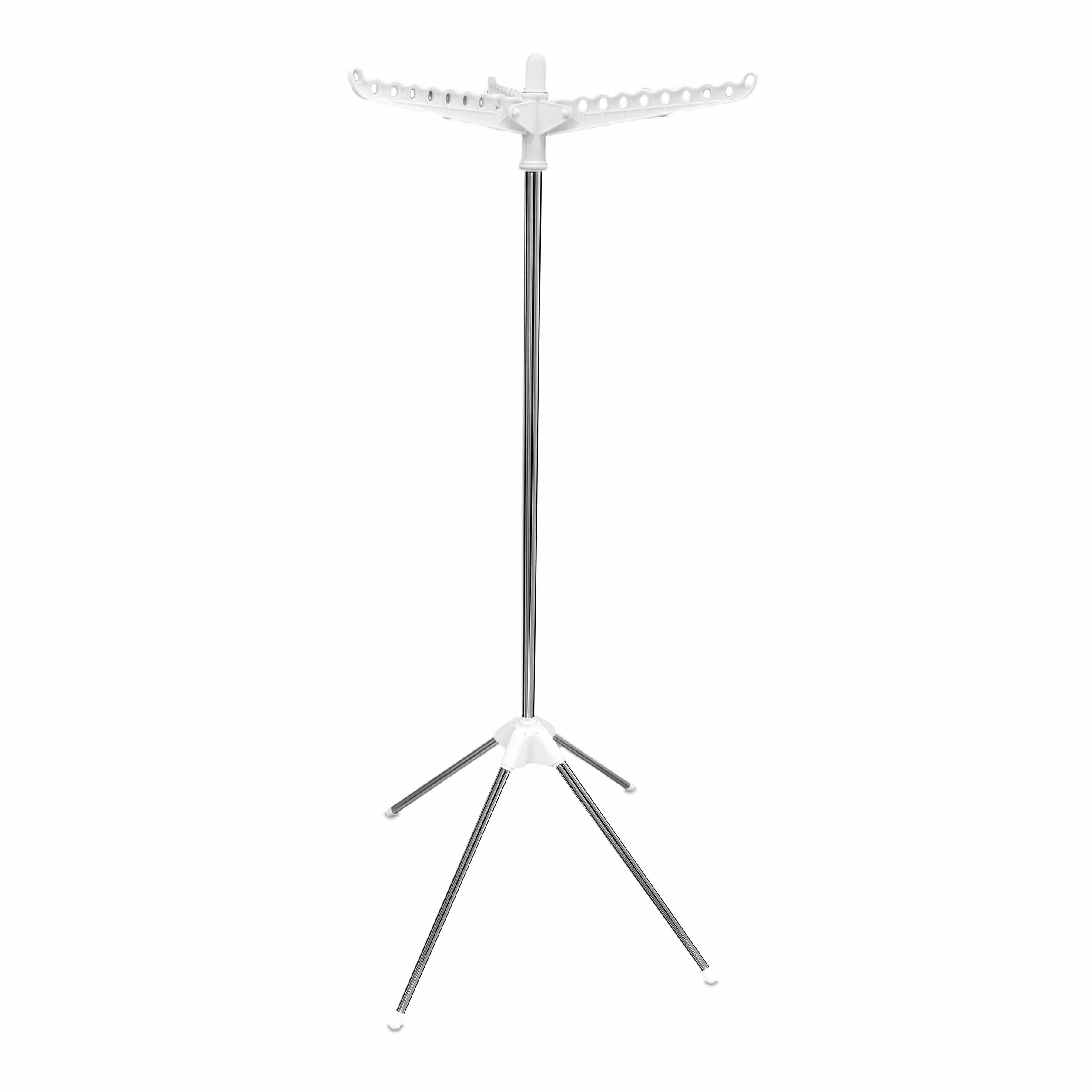 Stendibiancheria Relaxdays, per 27 grucce, Pieghevole, carico Massimo 15 kg, HxP: 143x56 cm, Bianco/Argento
