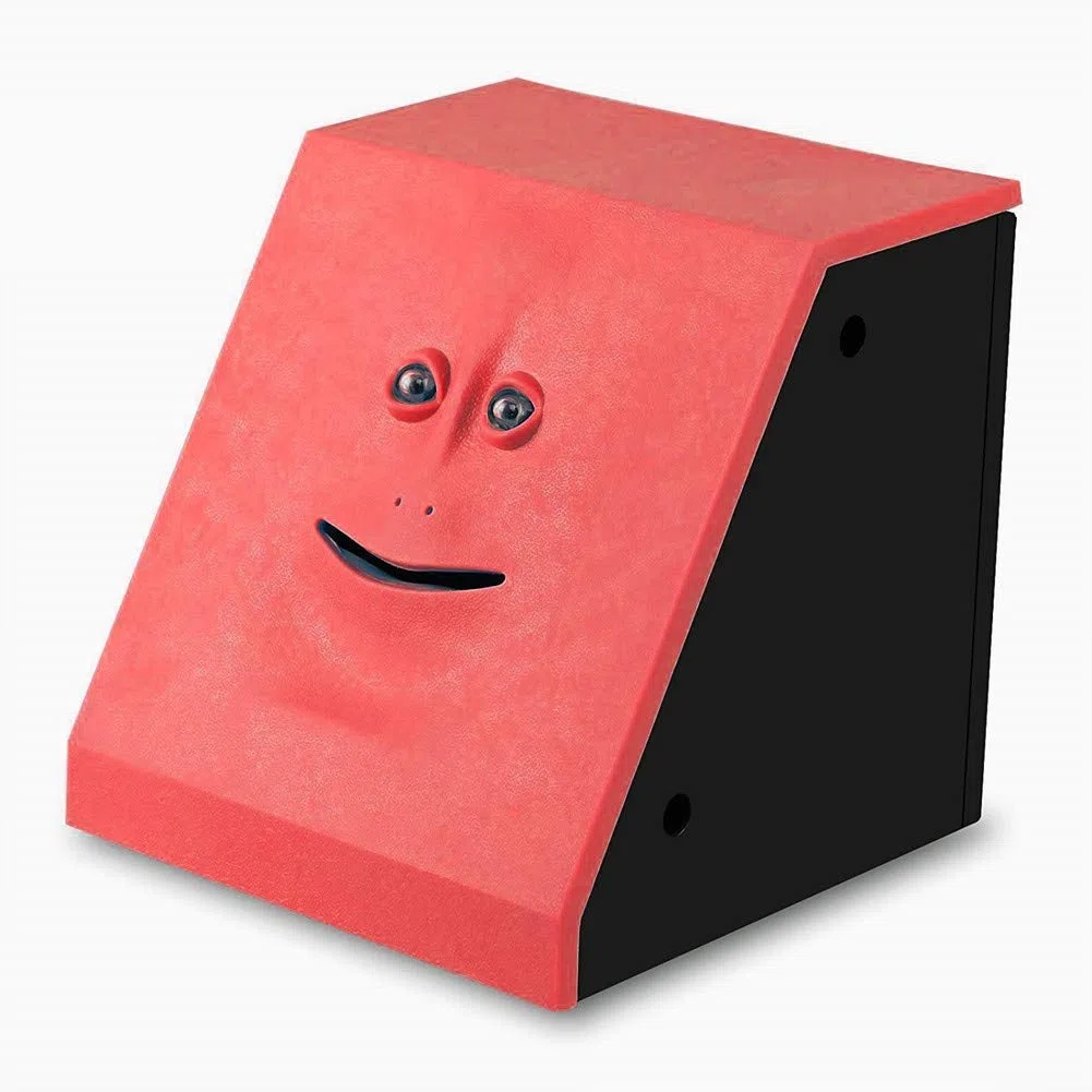 Youngine Moneta della banca della banca della novità che mangia il risparmio Banca dei soldi di risparmio della raccolta della banca Piggy (Rosso)