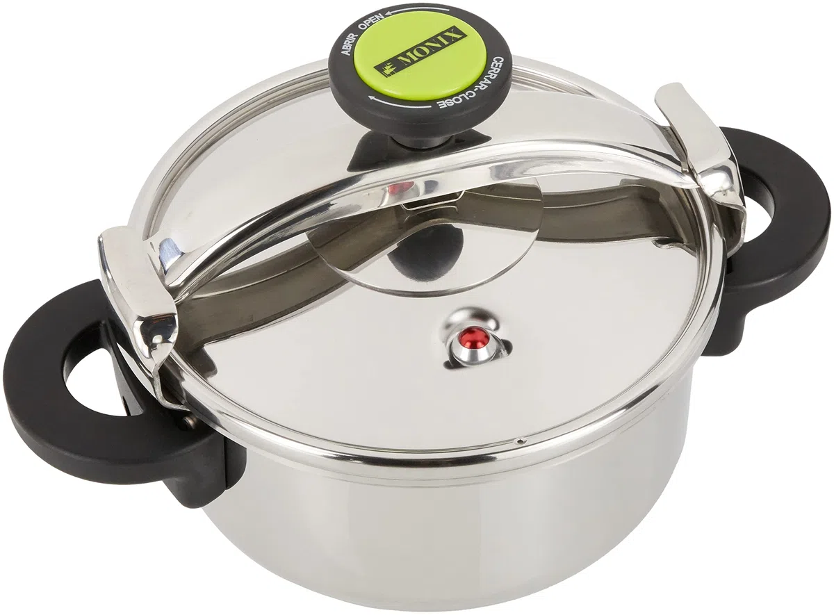 MONIX Classica | Pentola a pressione tradizionale di 4 litri, acciaio inossidabile, colore grigio