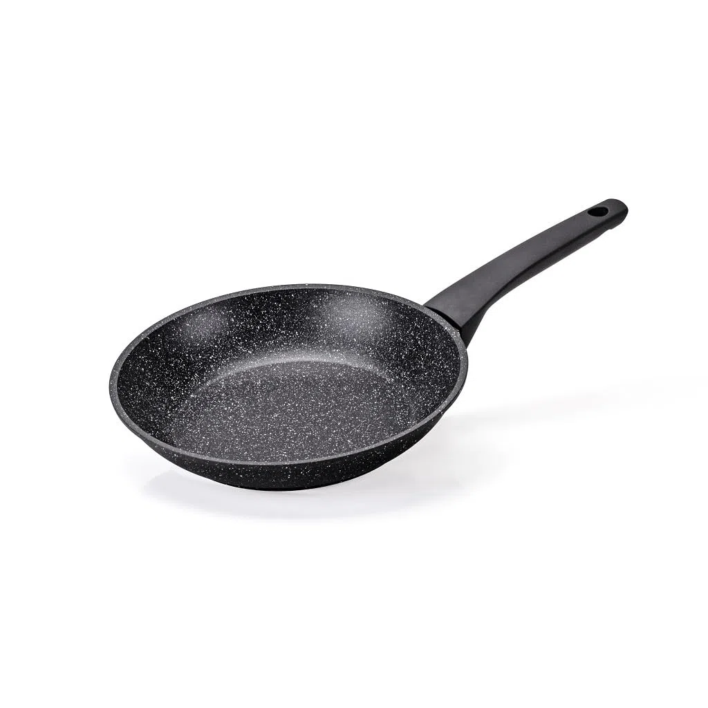 MONETA Set Pentole Induzione 8 Pezzi Magnolia Stone Black, Batteria Pentole Antiaderenti con Padelle 20 24 cm Tegame 28 cm Casseruole con Coperchi, Fondo Full Induction