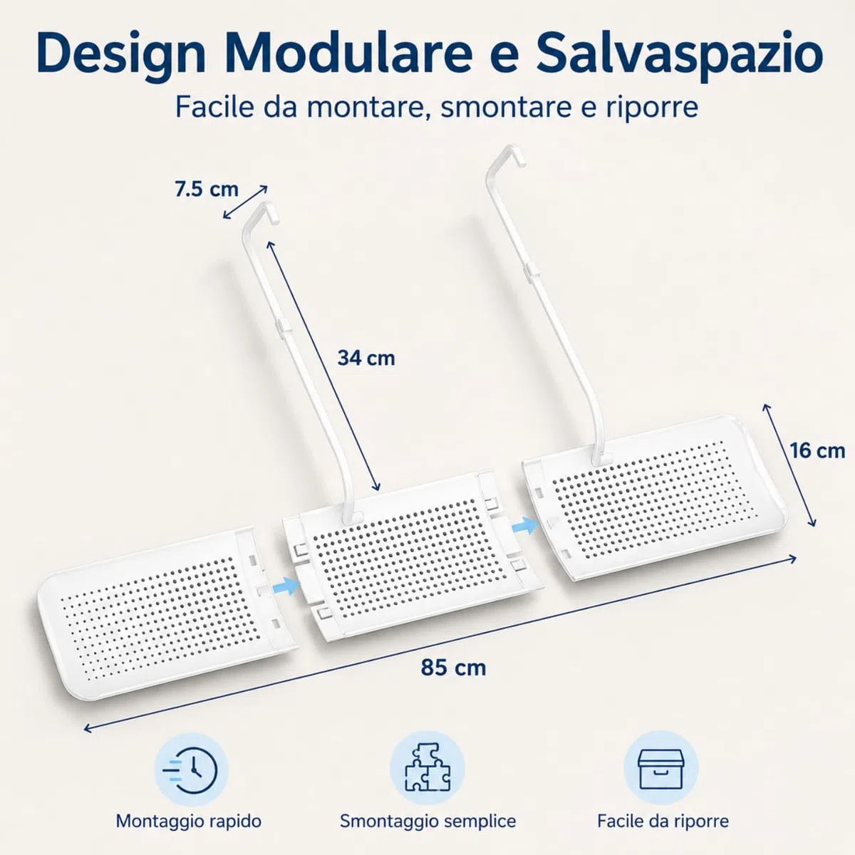 Deflettore Condizionatore, Deviatore Aria Condizionatore Regolabile 85cm in ABS, Deflettore Aria Condizionata Anti Soffiaggio Diretto per Split a Parete, Casa Ufficio Camera Bianco chochoyah