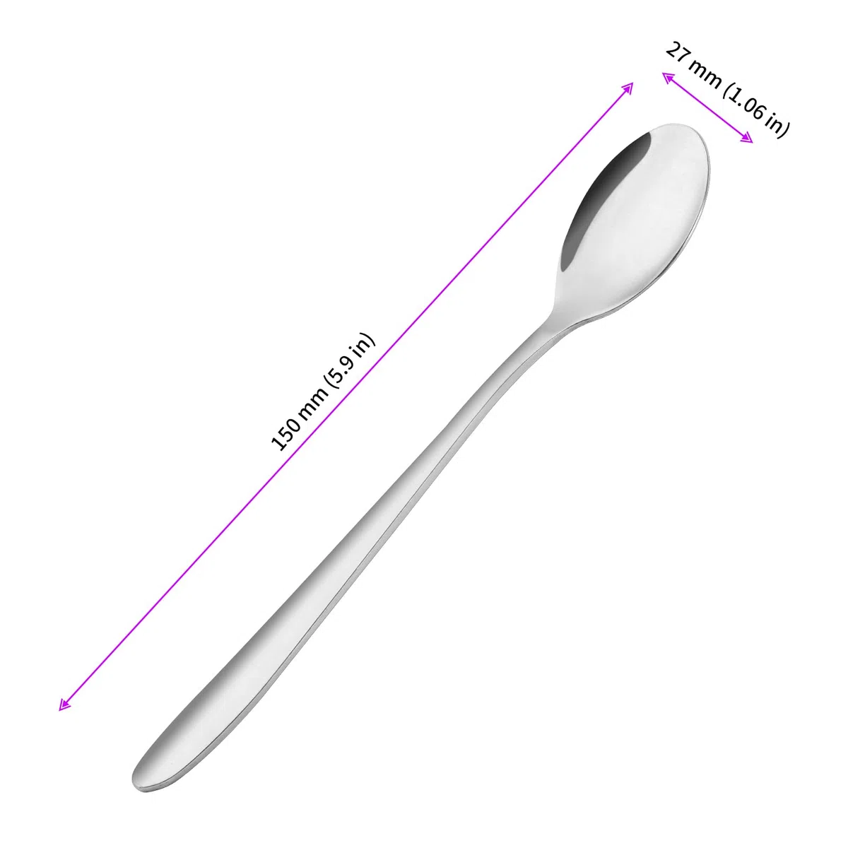 40 cucchiaini da tè, 15 cm, piccoli cucchiai in acciaio inox, cucchiaini da caffè, cucchiai da zuppa, cucchiai lucidati a specchio, lavabili in lavastoviglie, cucchiai da dessert argentati per