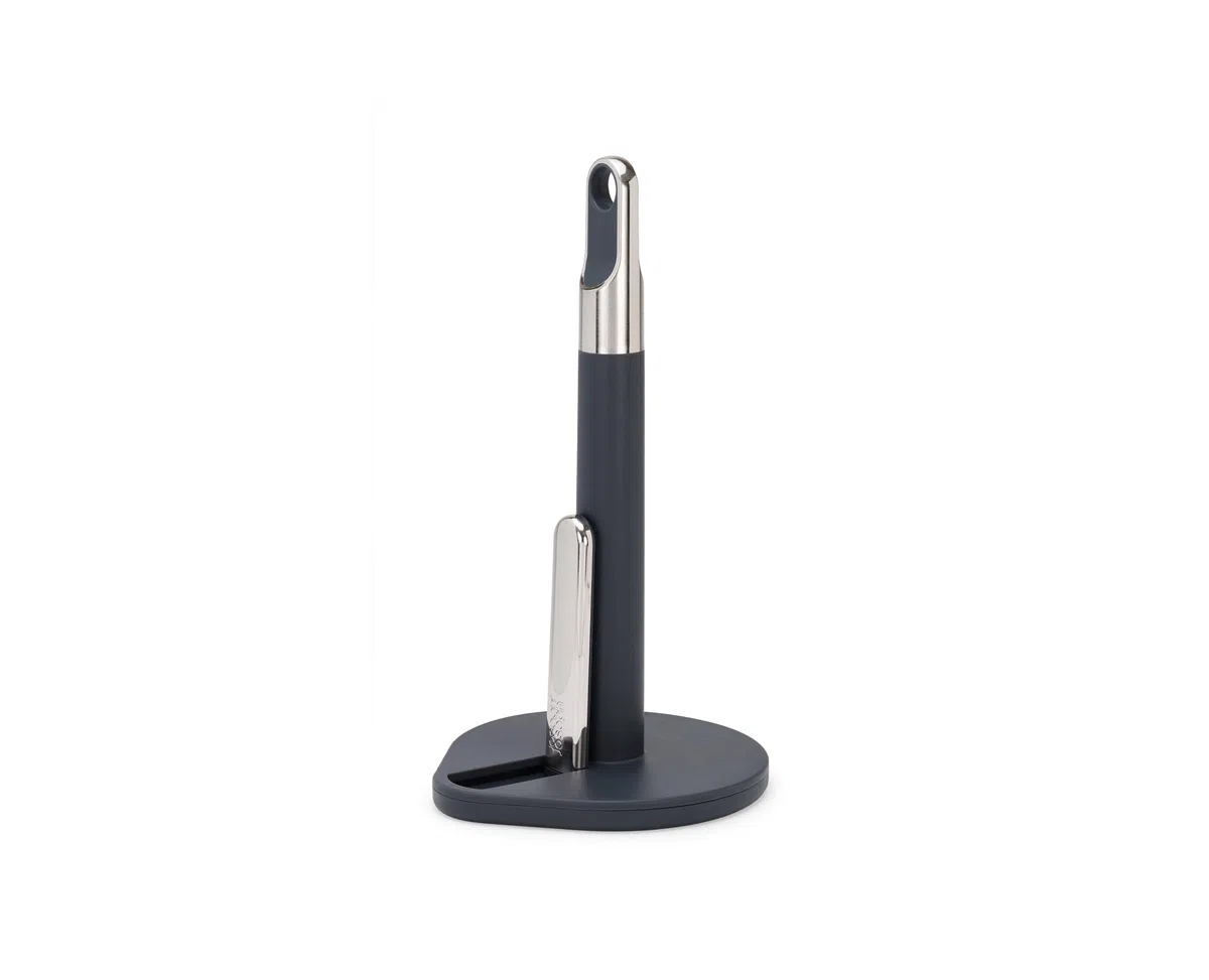 Joseph Joseph Hold Portarotolo da Cucina, Braccio a Molla, Facile da Strappare, Base Pesante, Antiscivolo, Compatibile con Rotoli da 140 mm