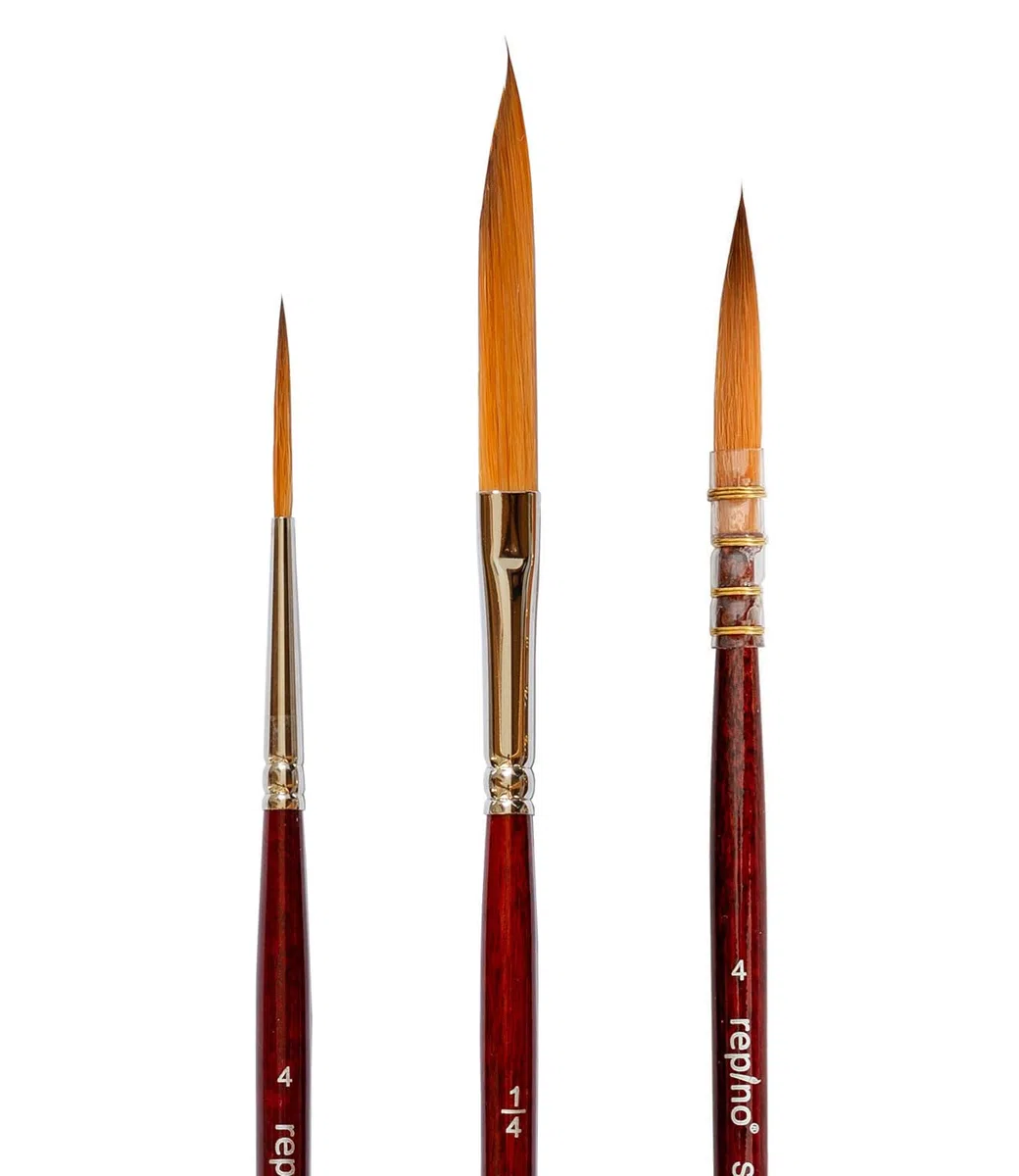 Set di pennelli per rimorchiatori di spada, pennello per acquerello, francese, dimensioni pennello 4, 1/4 e 4