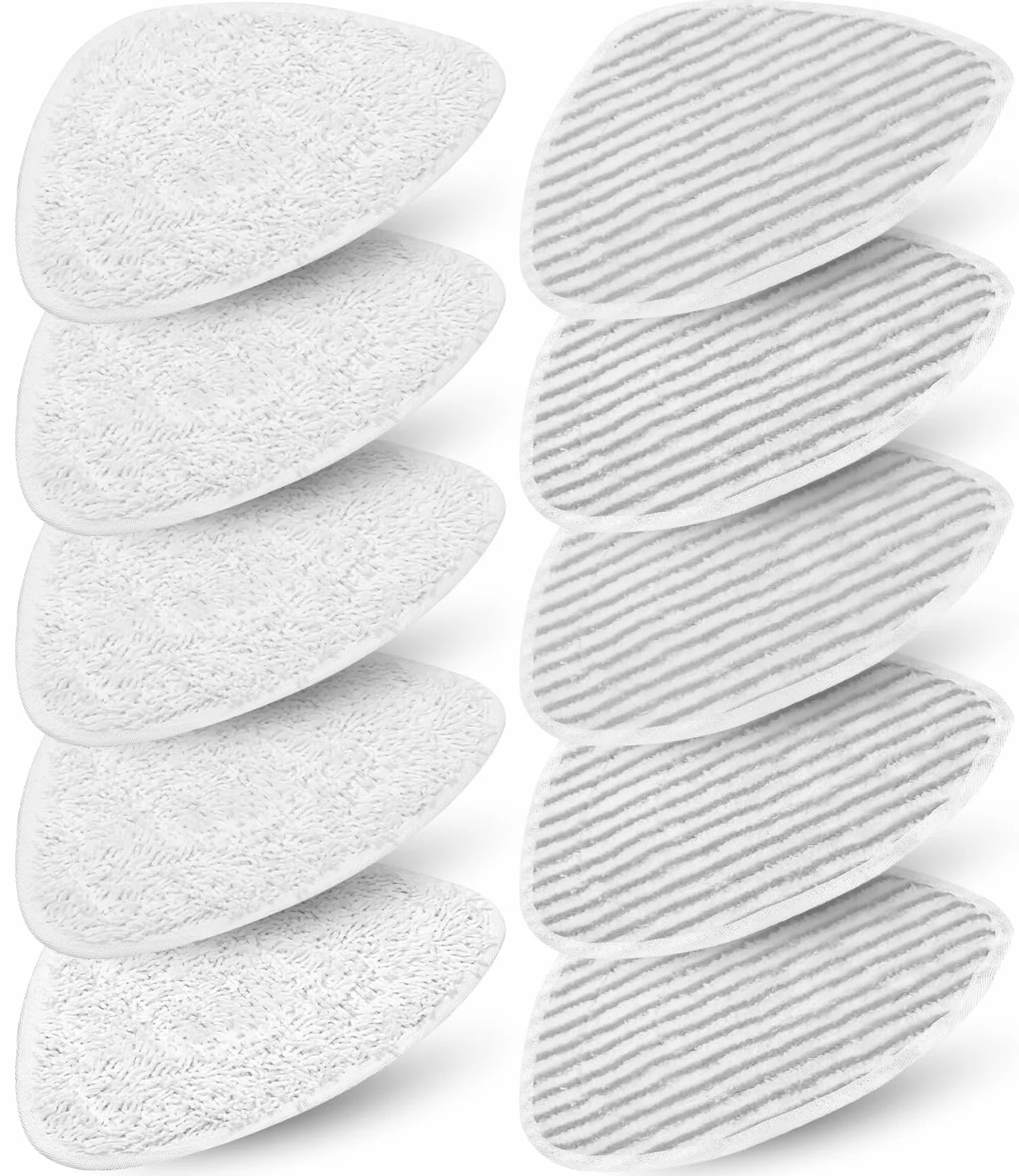 10 Panni Scopa a Vapore per Vileda Steam & Vileda Steam PLUS, Ricambio per Vileda Scopa a Vapore in Microfibra, Lavabile Triangolare Panni per Scopa A Vapore