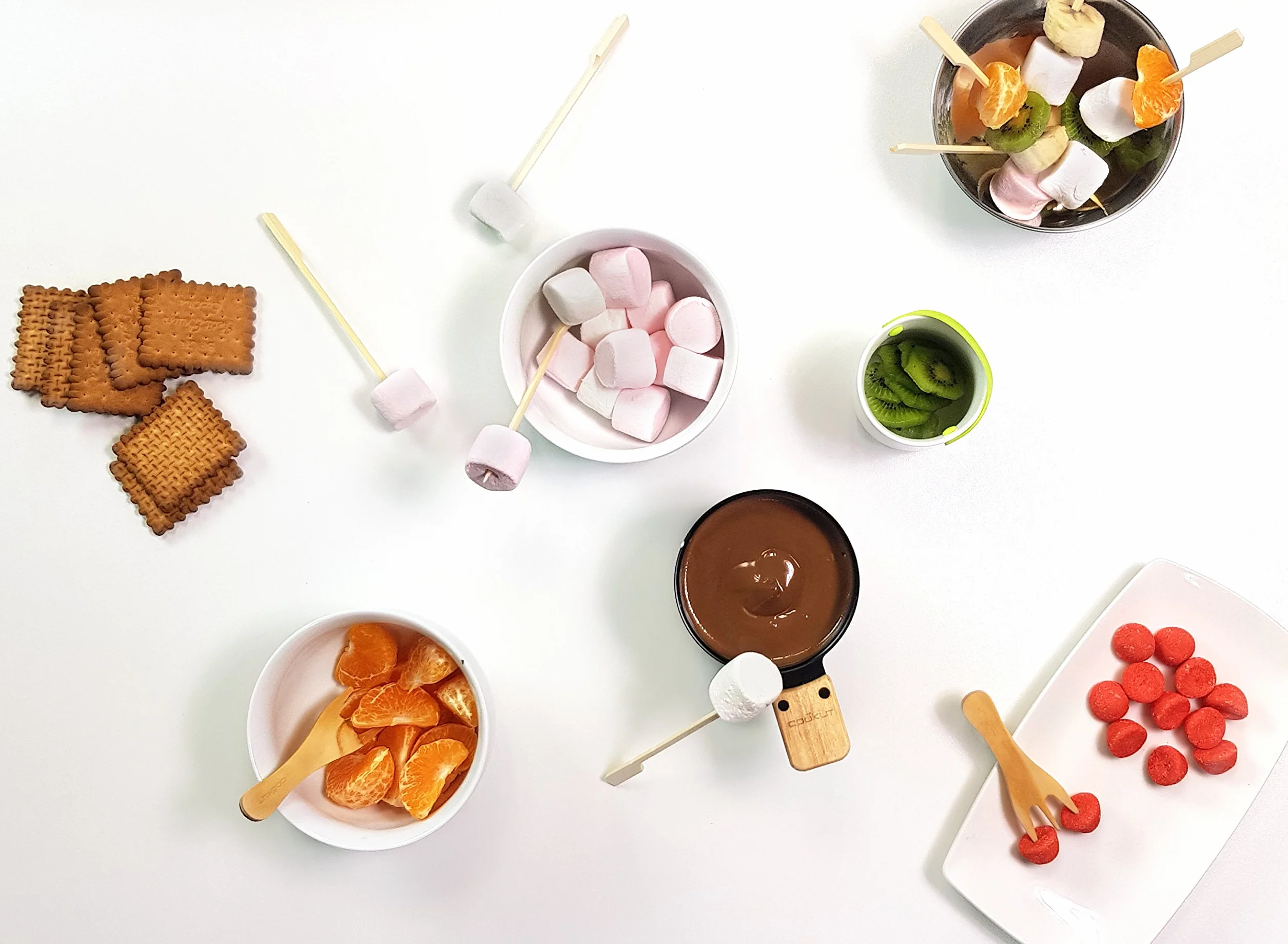 COOKUT- Lumi Choco 2 - Fonduta di Cioccolato a lume di Candela - Preparate Un Dessert Delizioso e sorprendente in Meno di 5 Minuti - 1 apparecchio per 3 Persone