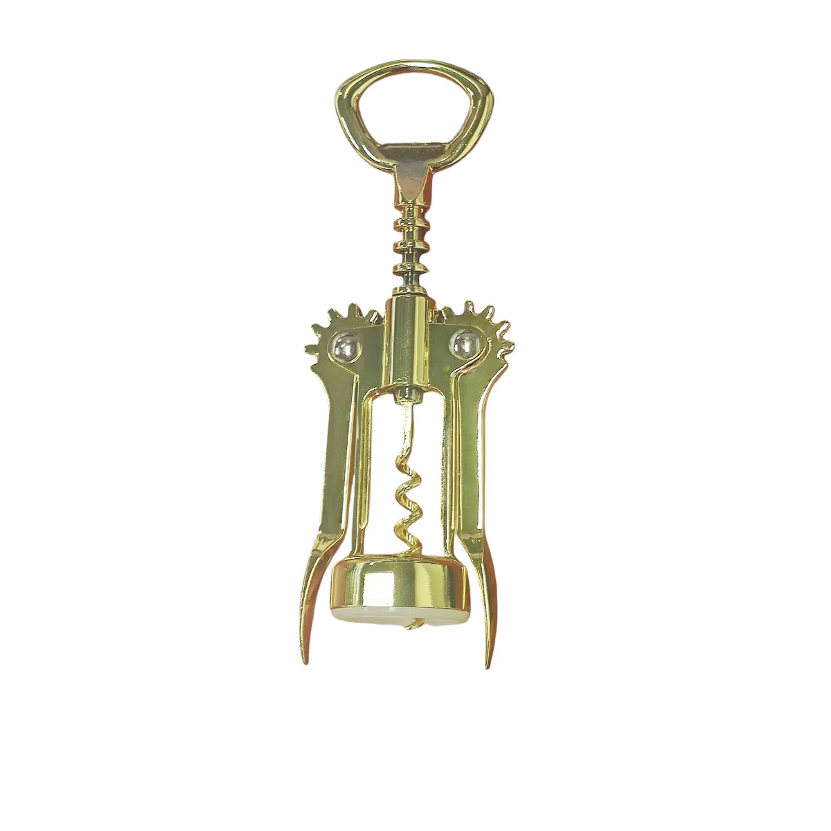 Cavatappi alato autocentrante in rame e oro bicolore, apribottiglie per vino, bracci a leva, in acciaio inox, 1 pezzo