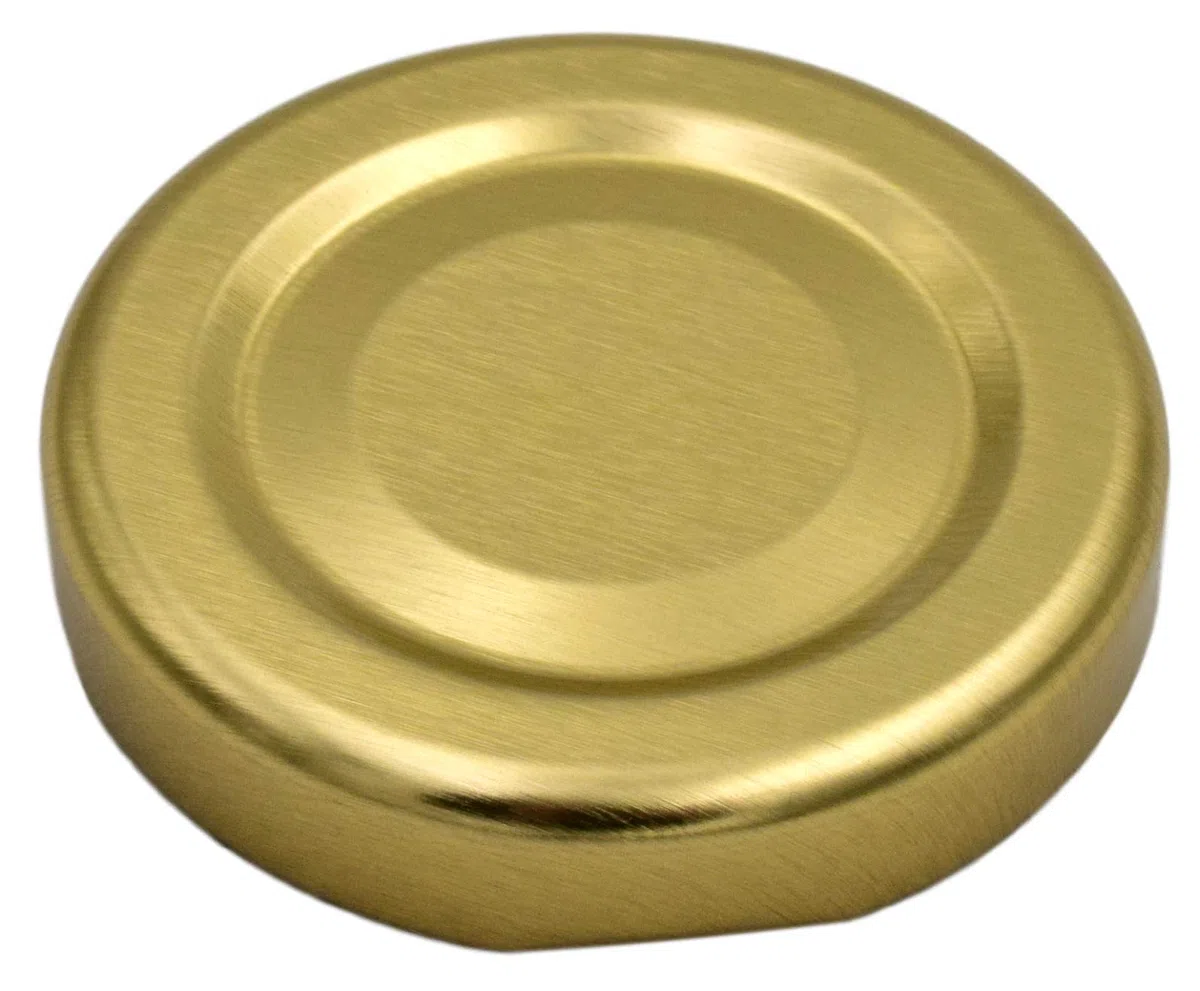 Gouveo Set di 48 Mini Vasetti per Conserva 30 ml con Coperchio a Vite Oro - Rotondi per Conserve, Marmellata, Spezie (EGR030G)