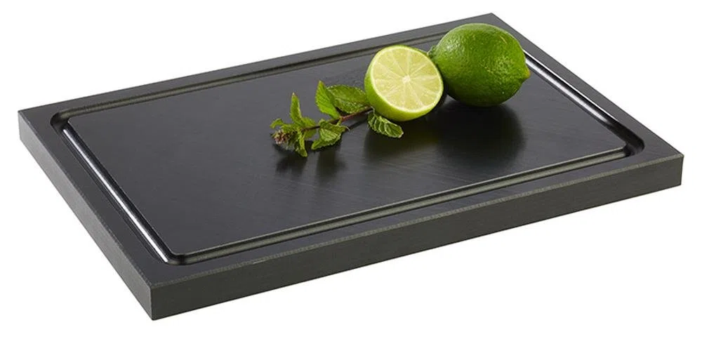 Aps – Tagliere Bar in polietilene, 30 x 20 x 2 cm, con Canale di Scarico